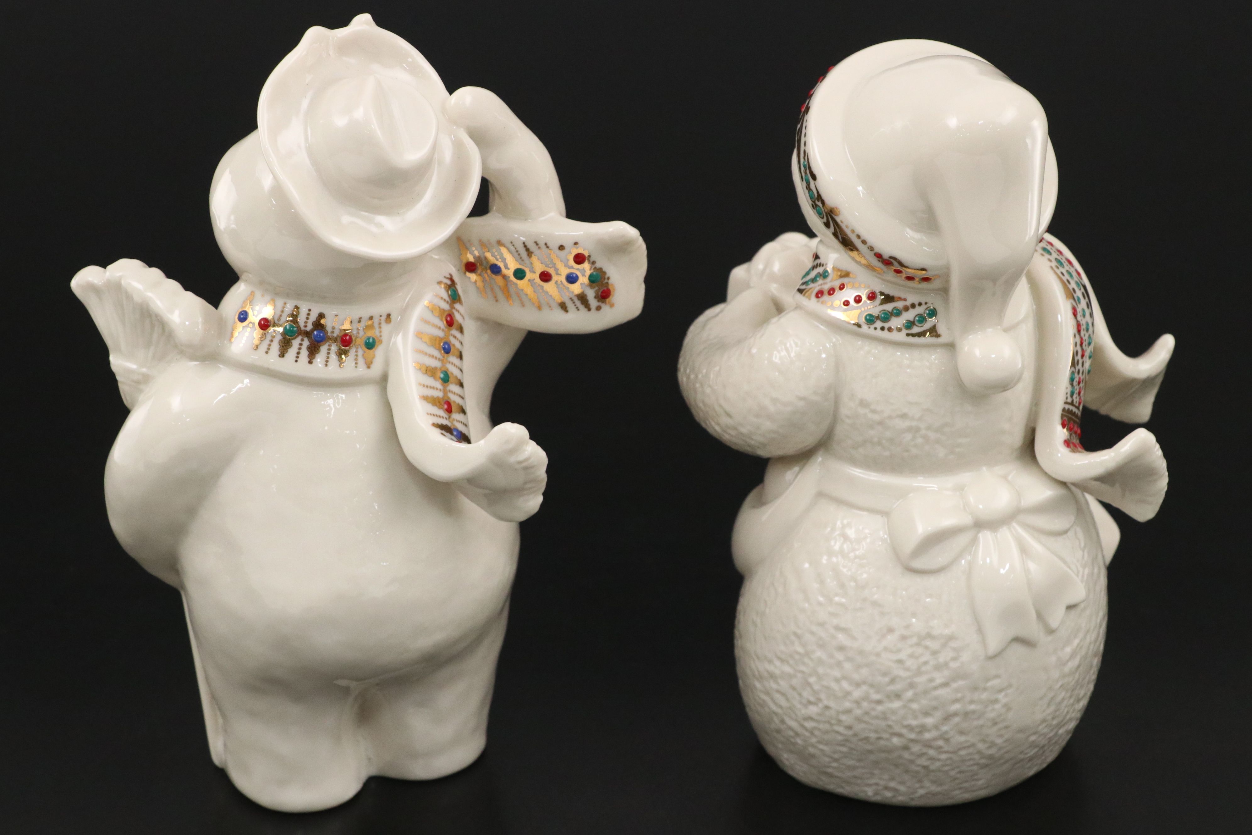 Lenox China Jewels Collection Porcelain Snowmen Figurines