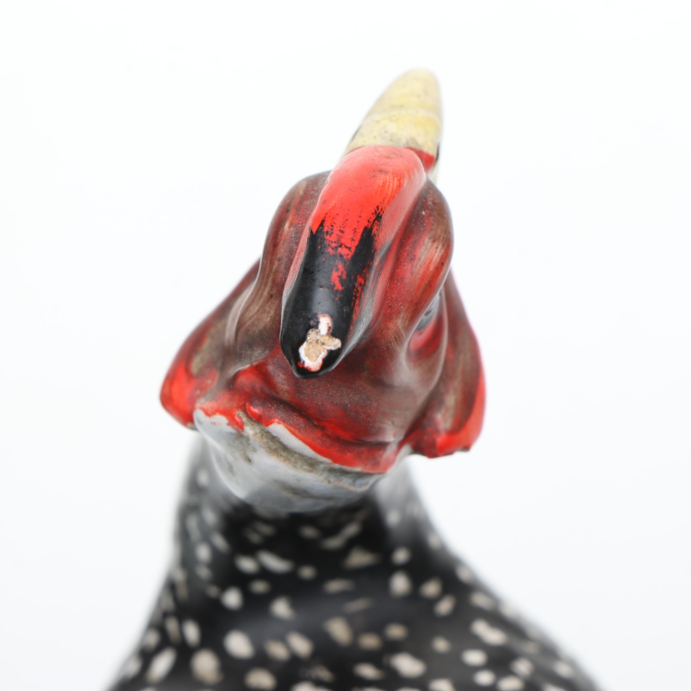 Italian Ceramic Guinea Fowl Figurines