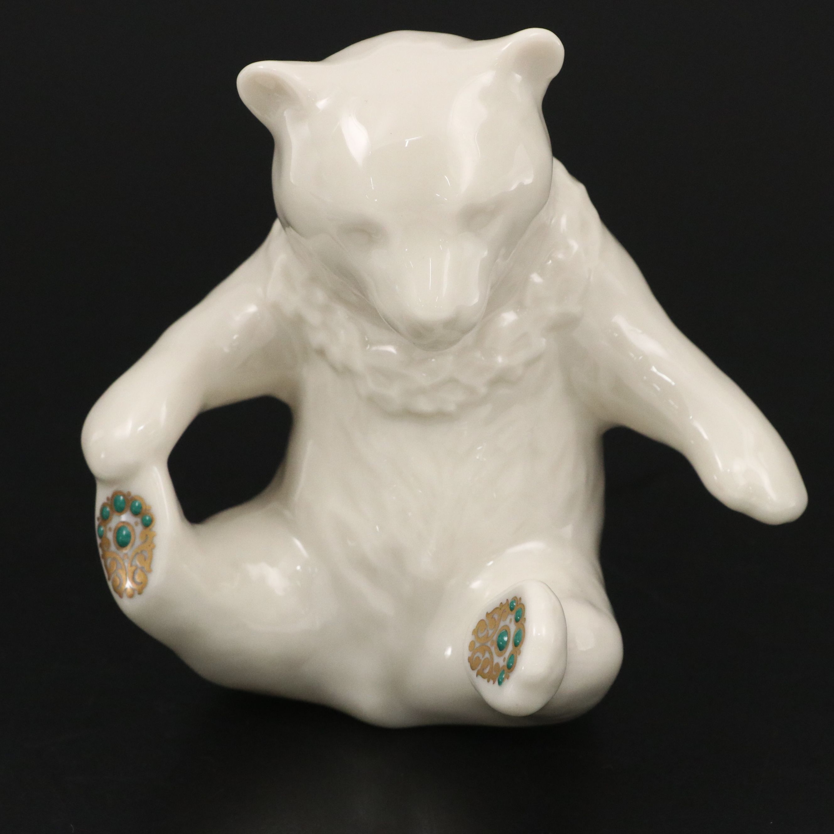 Lenox China Jewels Collection Porcelain Cat and Bear Figurines