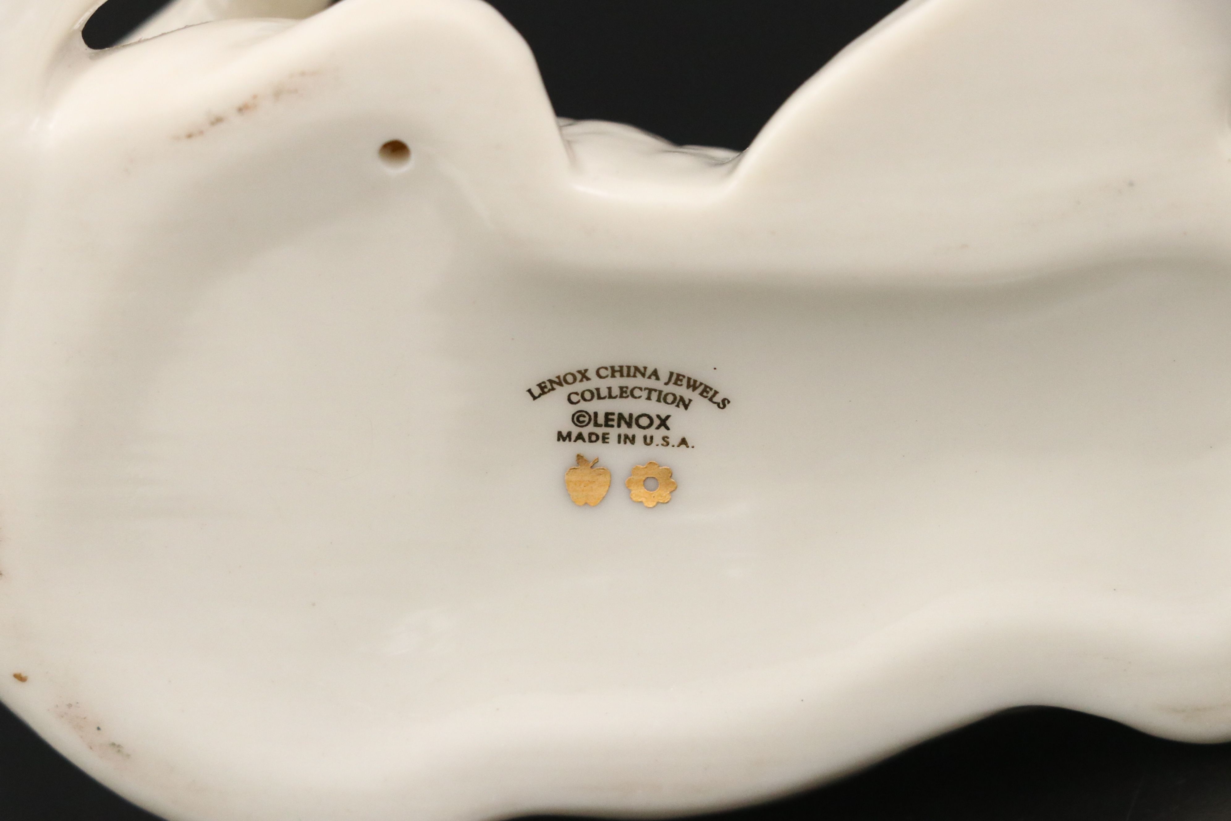 Lenox China Jewels Collection Porcelain Cat and Bear Figurines