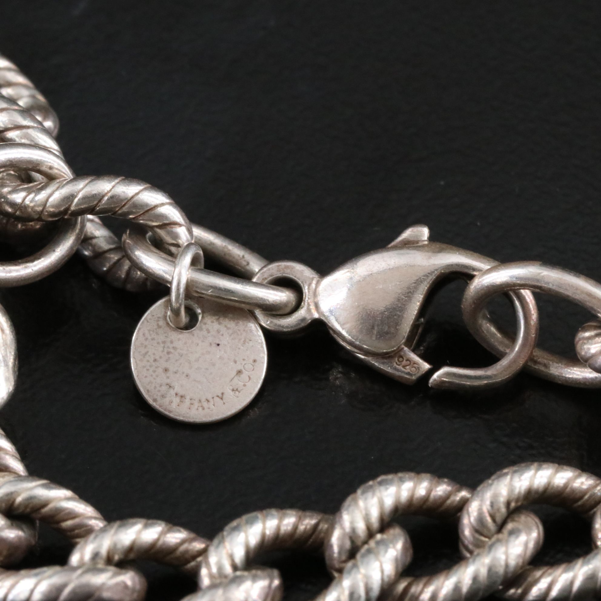 Tiffany & Co. Sterling Dogwood Flower Charm Bracelet