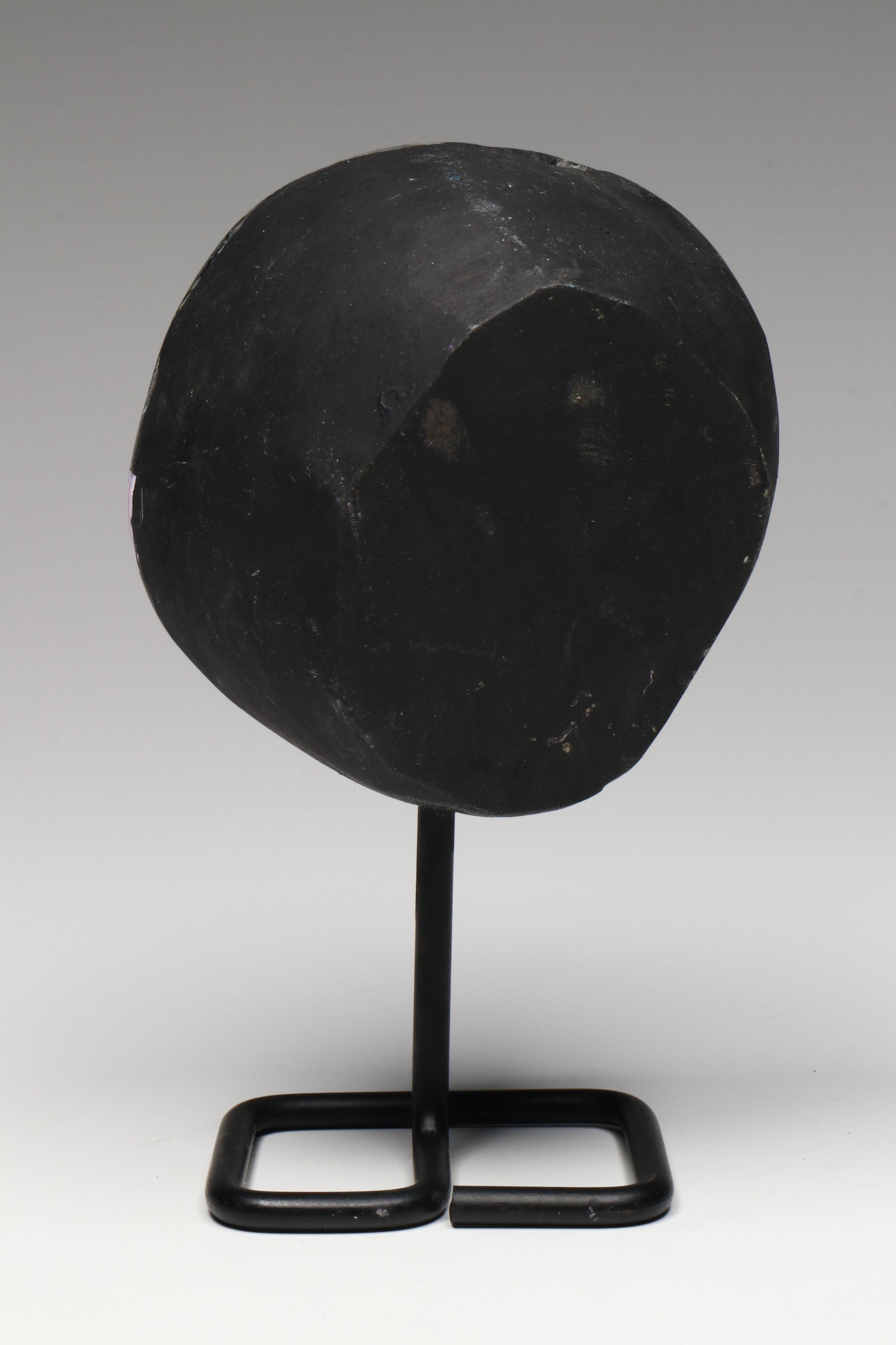 Amethyst Specimens with Modern Metal Stands