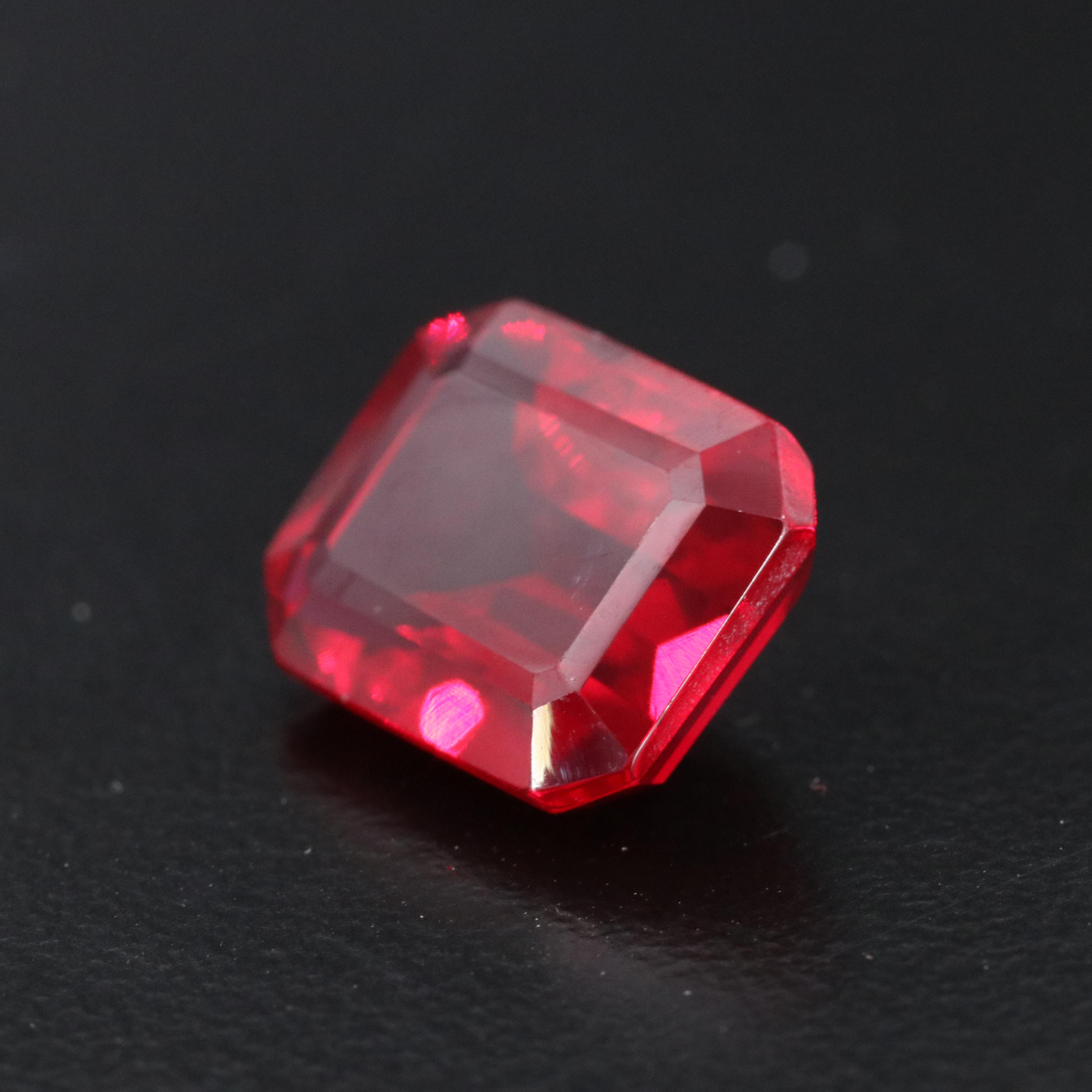Loose 8.56 CT Lab Grown Ruby