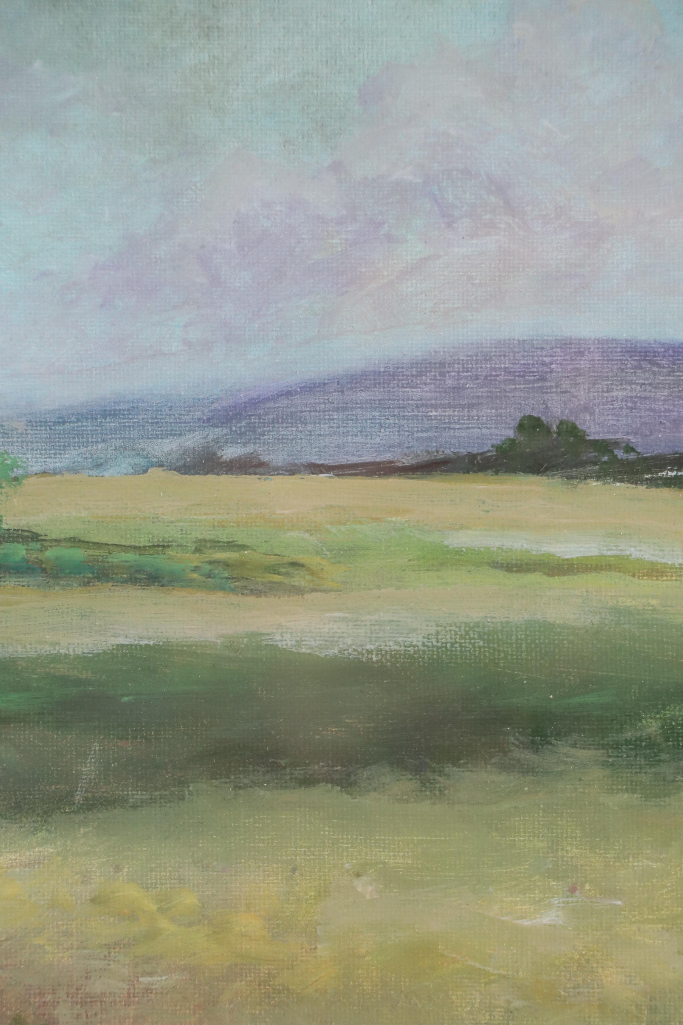 Robert Riddle Baker Landscape Acrylic Painting "A Pleasant Field," 2021
