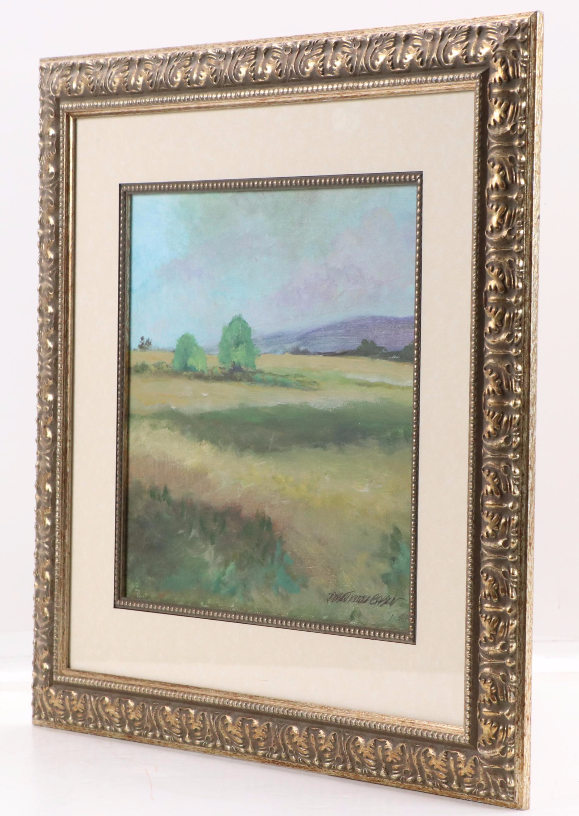 Robert Riddle Baker Landscape Acrylic Painting "A Pleasant Field," 2021
