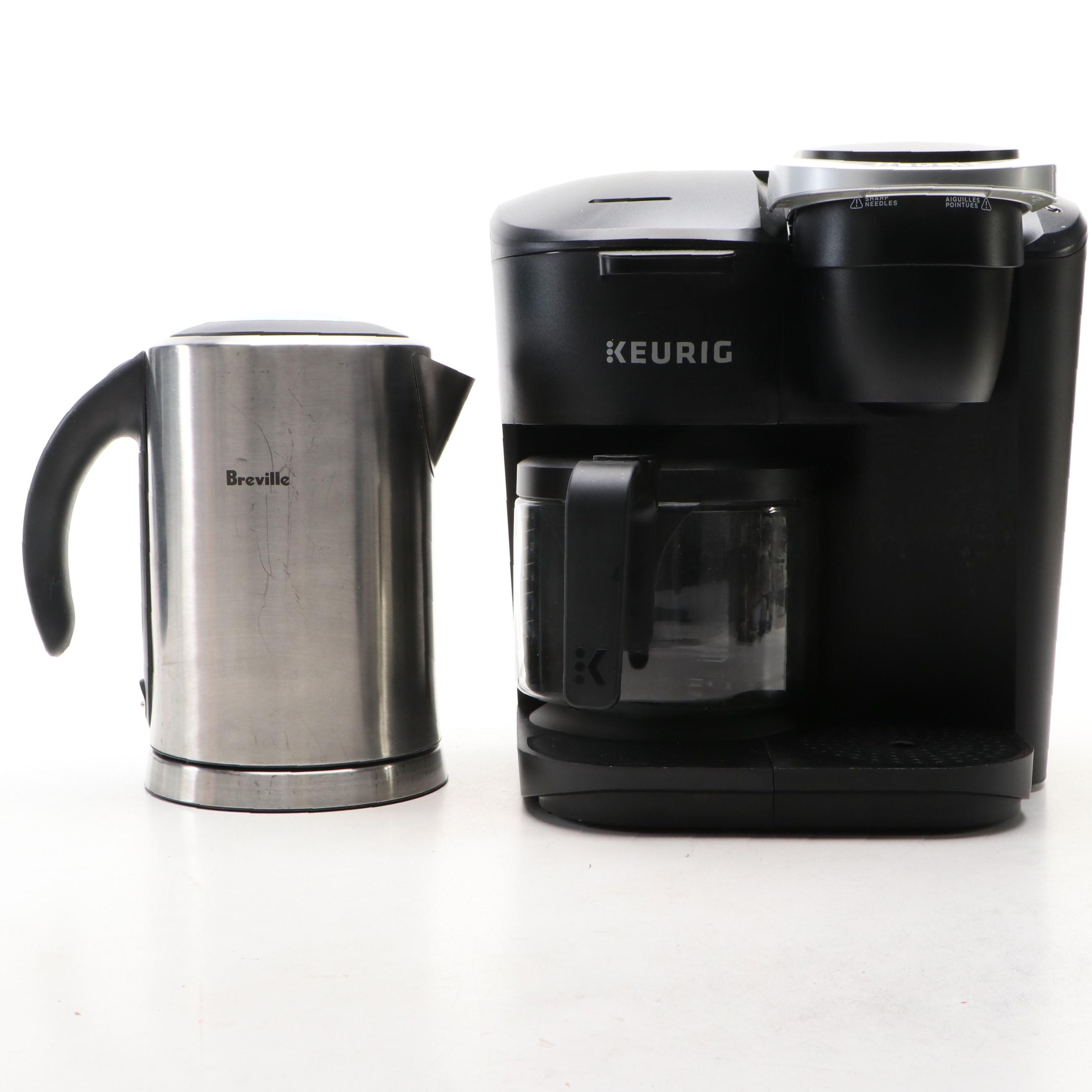 Keurig K-Duo Coffee Pot with Breville Electric Water Kettle