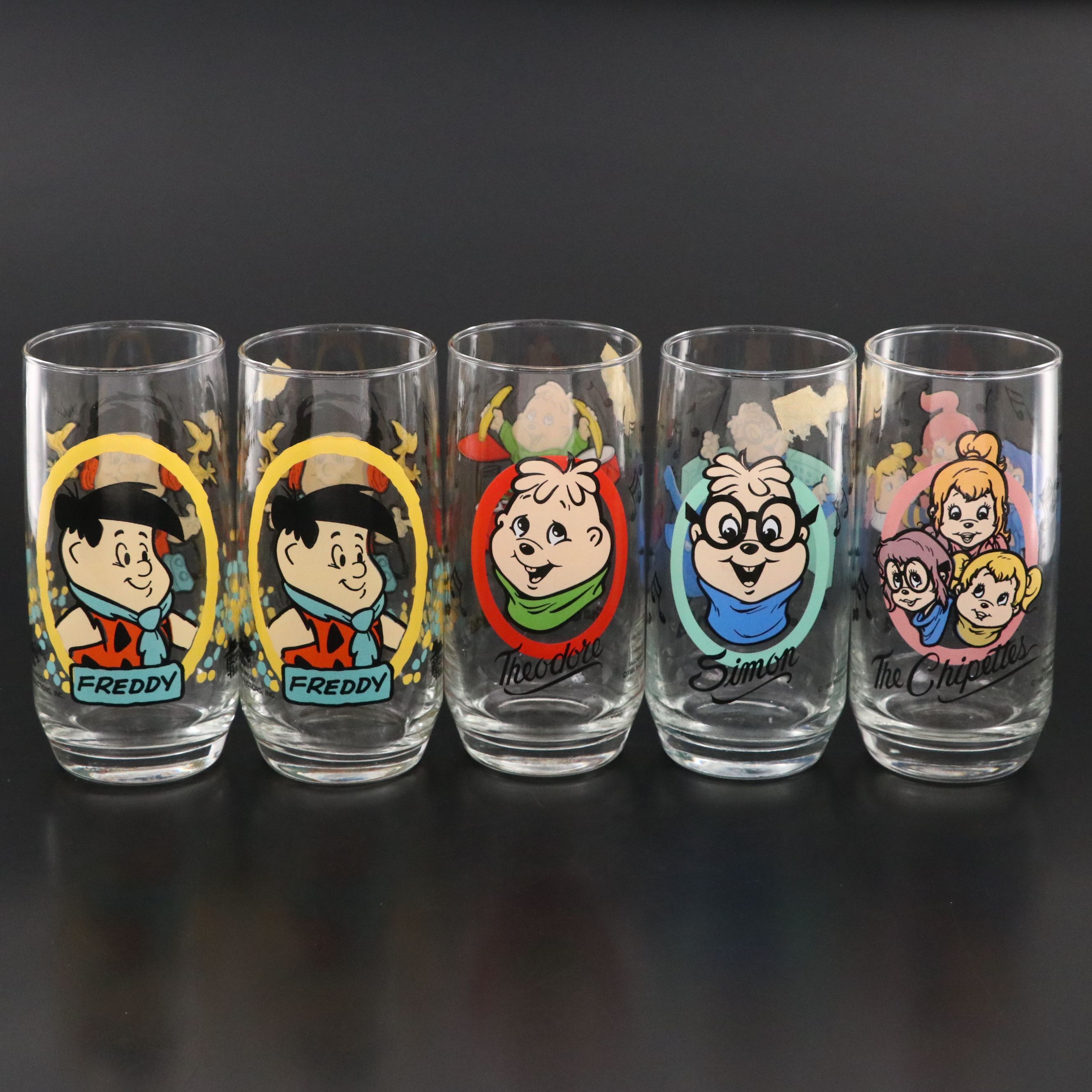 Libbey Glass Company Cartoon Novelty Glass Tumblers