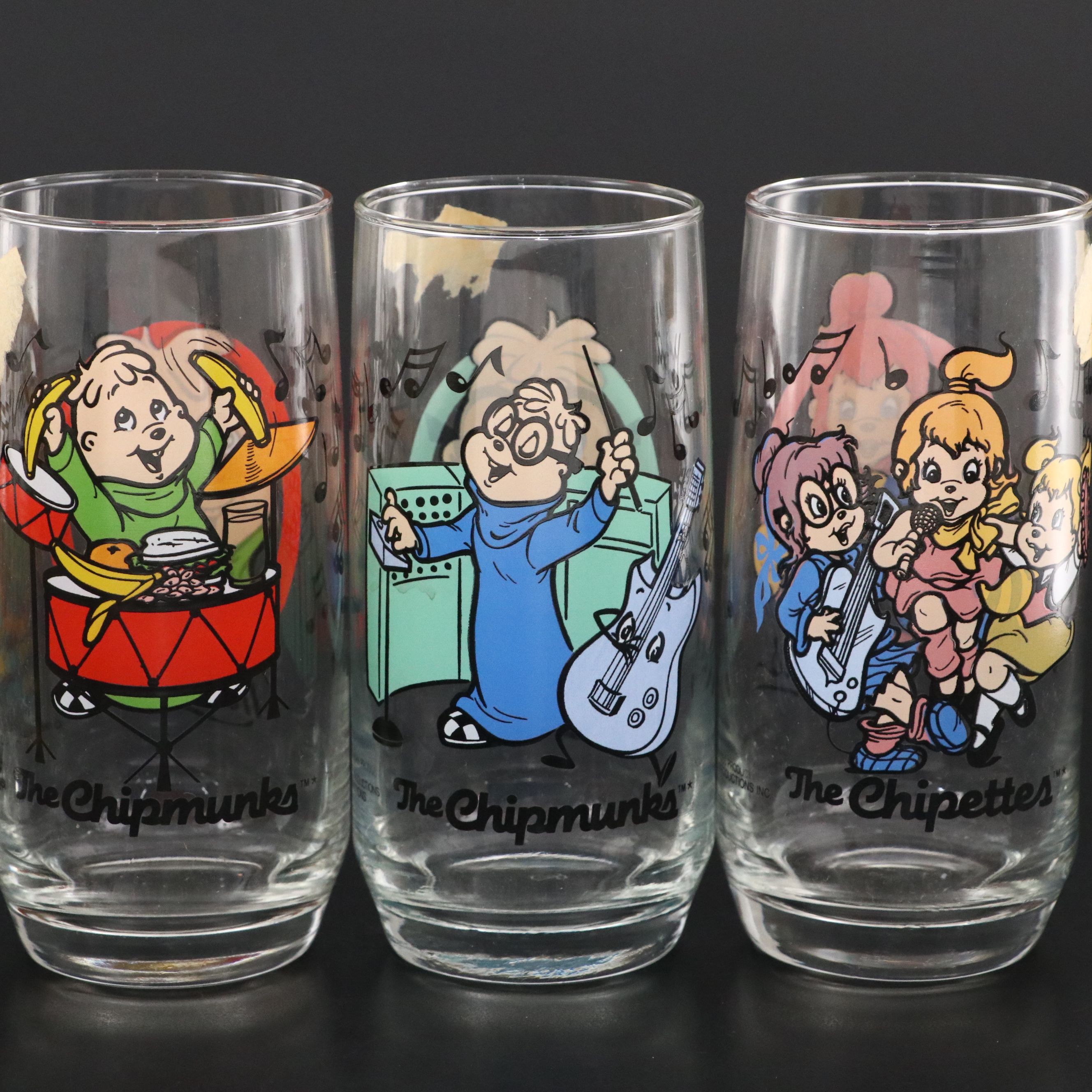 Libbey Glass Company Cartoon Novelty Glass Tumblers