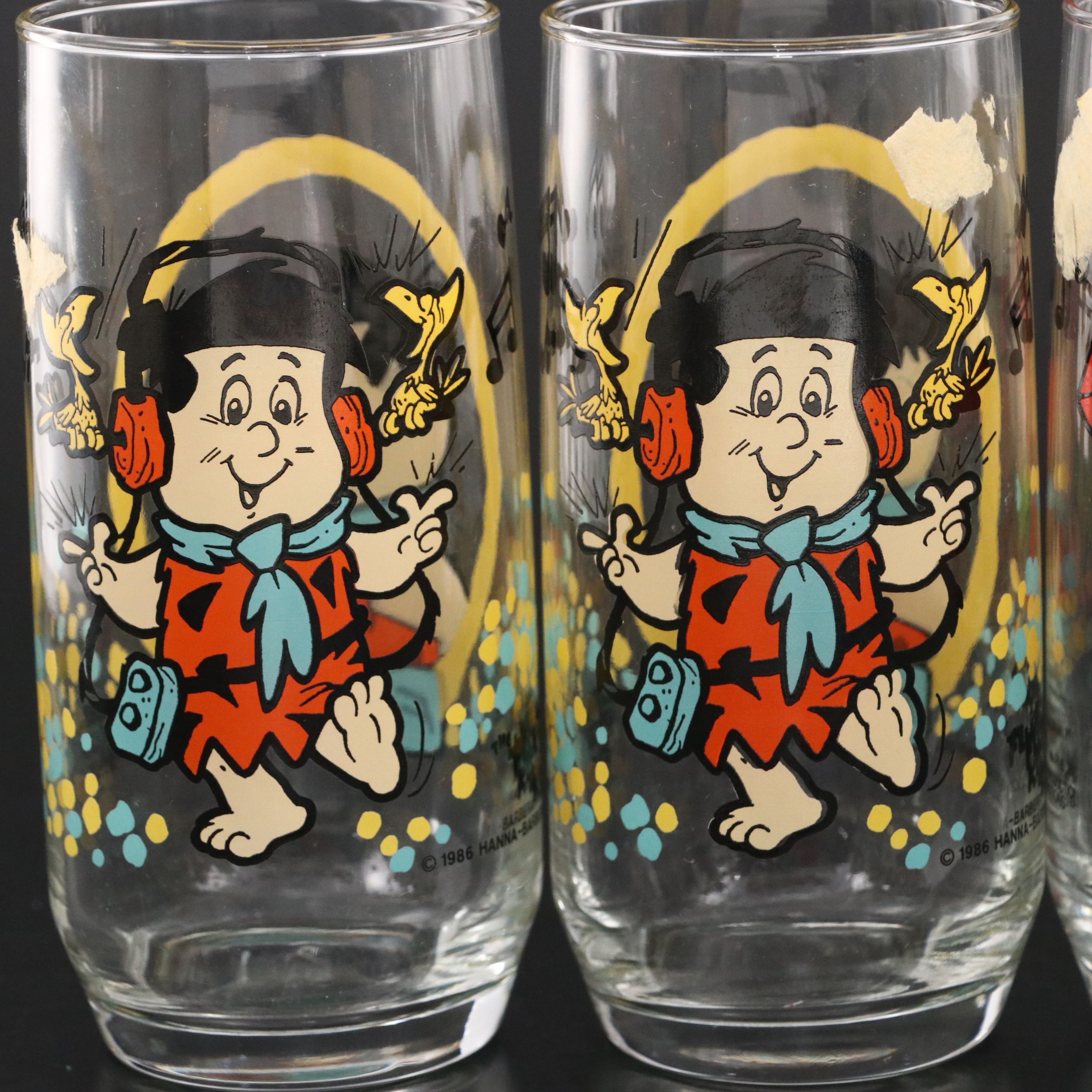 Libbey Glass Company Cartoon Novelty Glass Tumblers