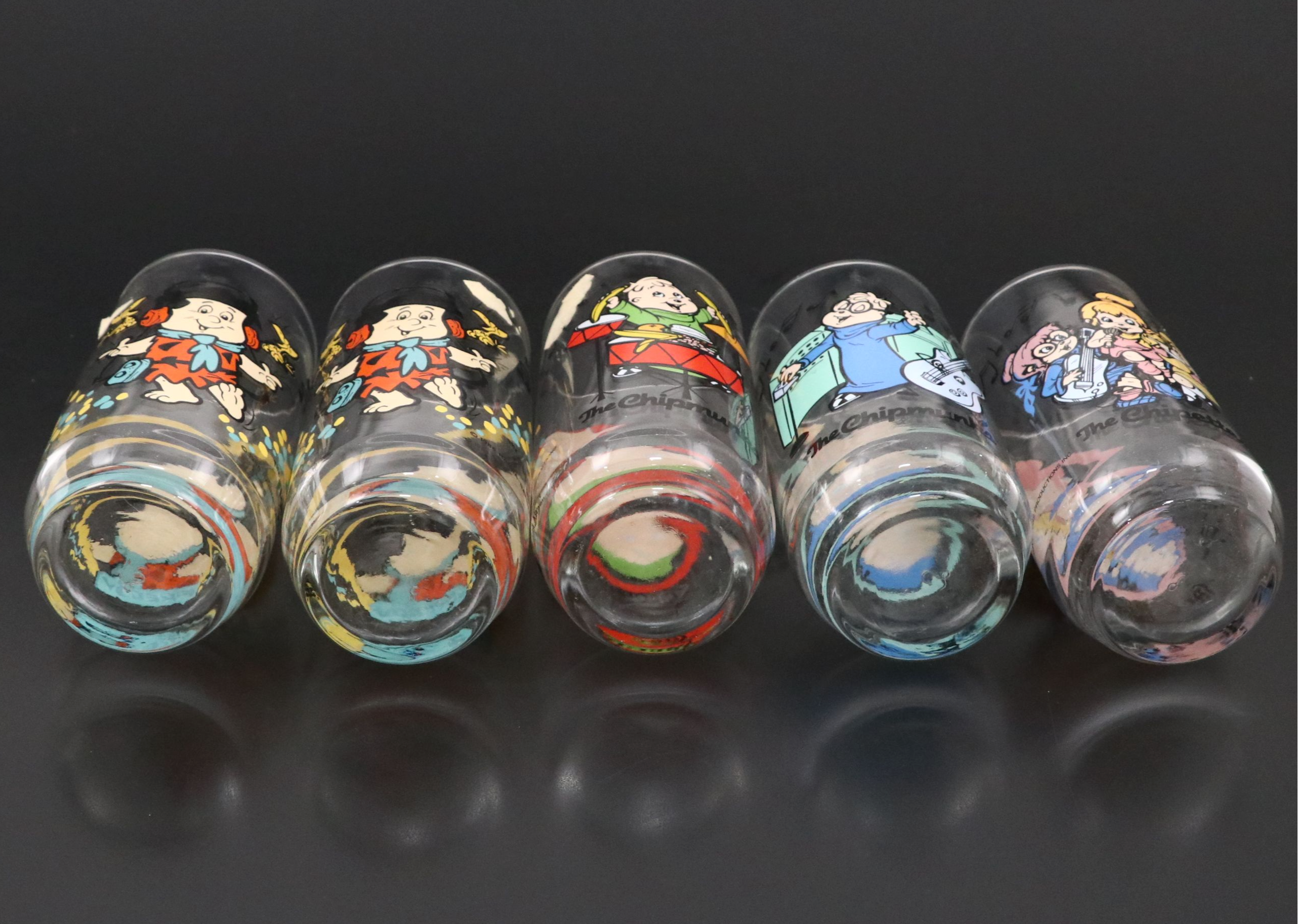 Libbey Glass Company Cartoon Novelty Glass Tumblers