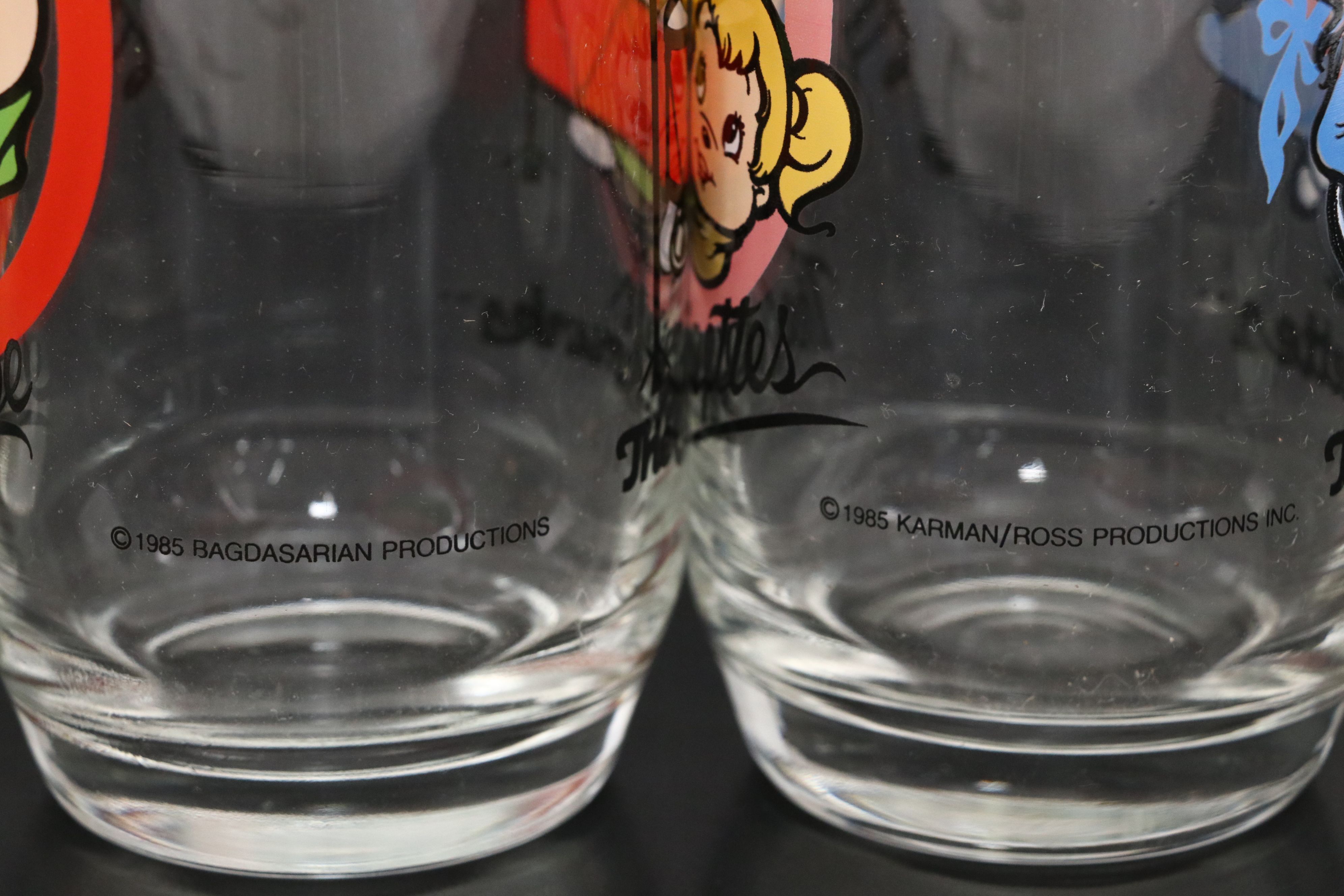 Libbey Glass Company Cartoon Novelty Glass Tumblers