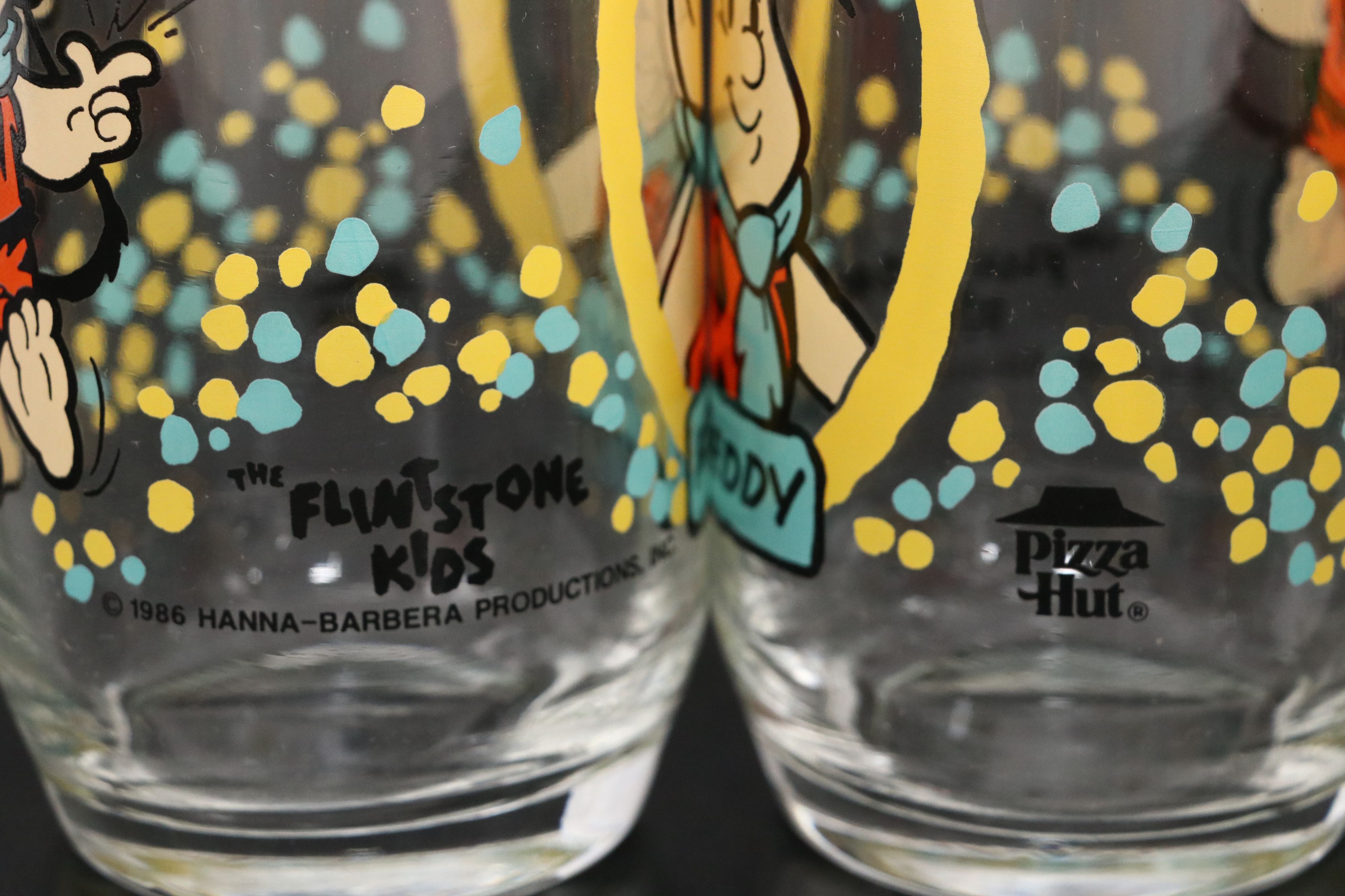 Libbey Glass Company Cartoon Novelty Glass Tumblers