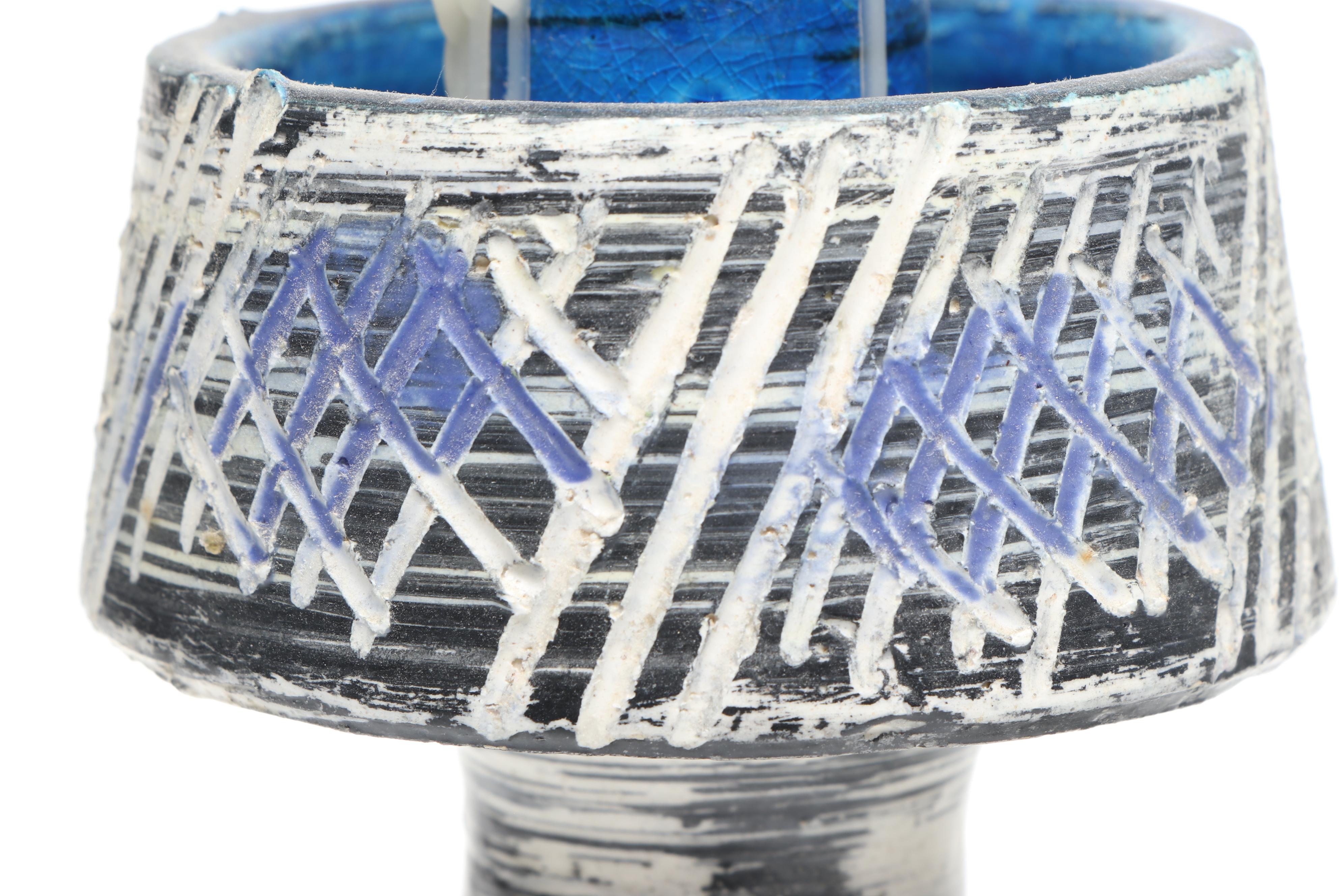 Italian Pottery Hand-Painted Candlesticks Pair