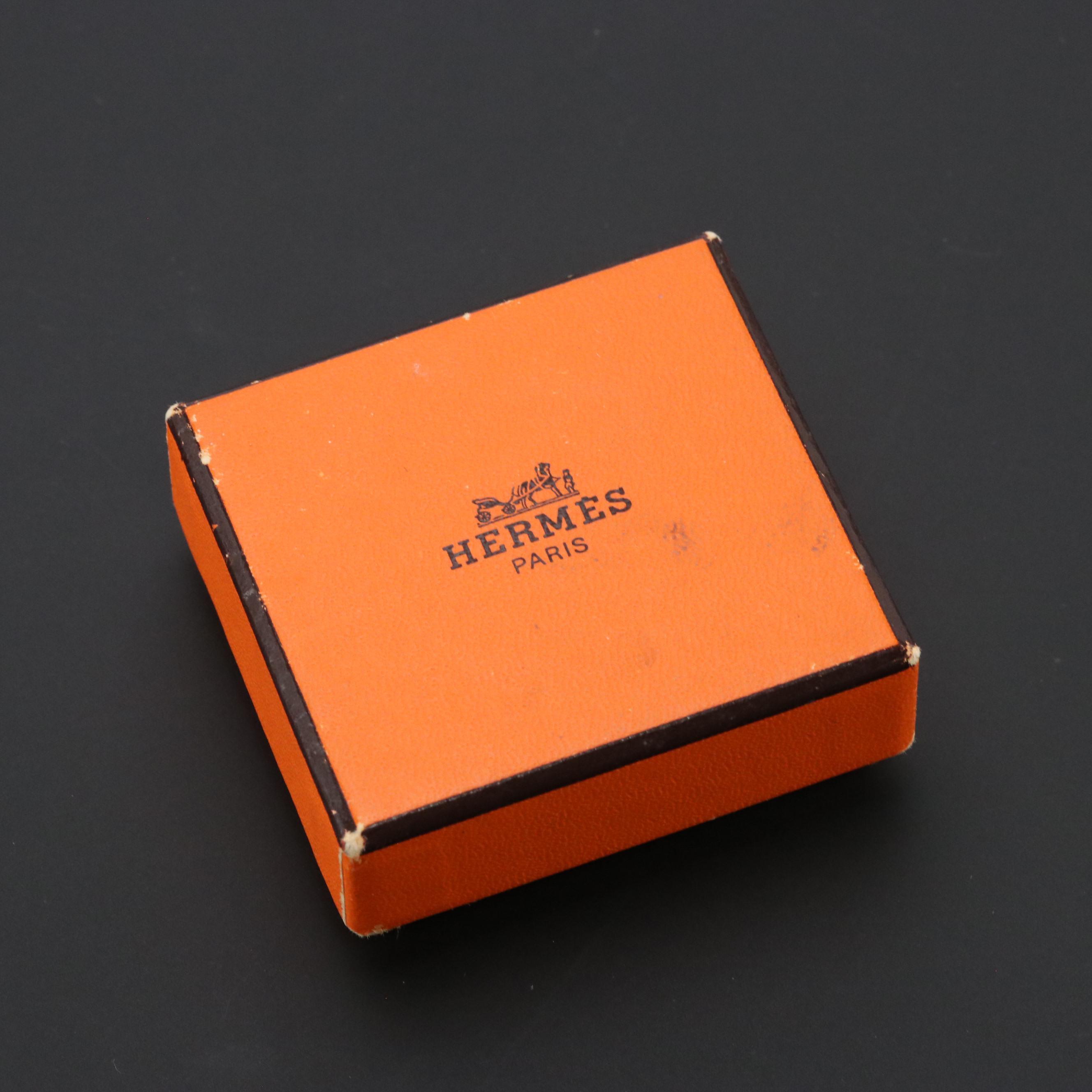 Hermès Gold Plated Jumbo Hook Scarf Ring in Box