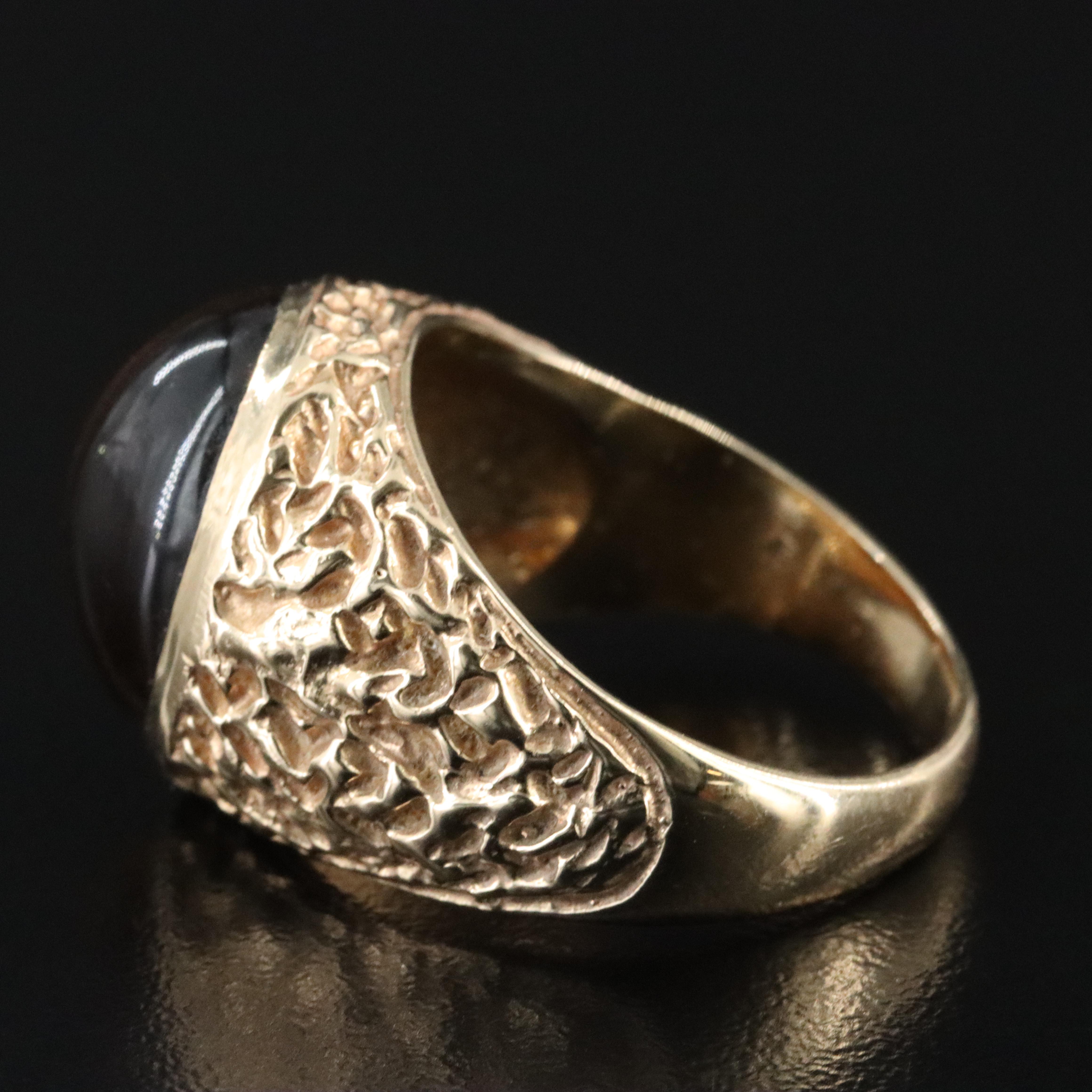 Vintage 14K Tiger's Eye Nugget Style Ring