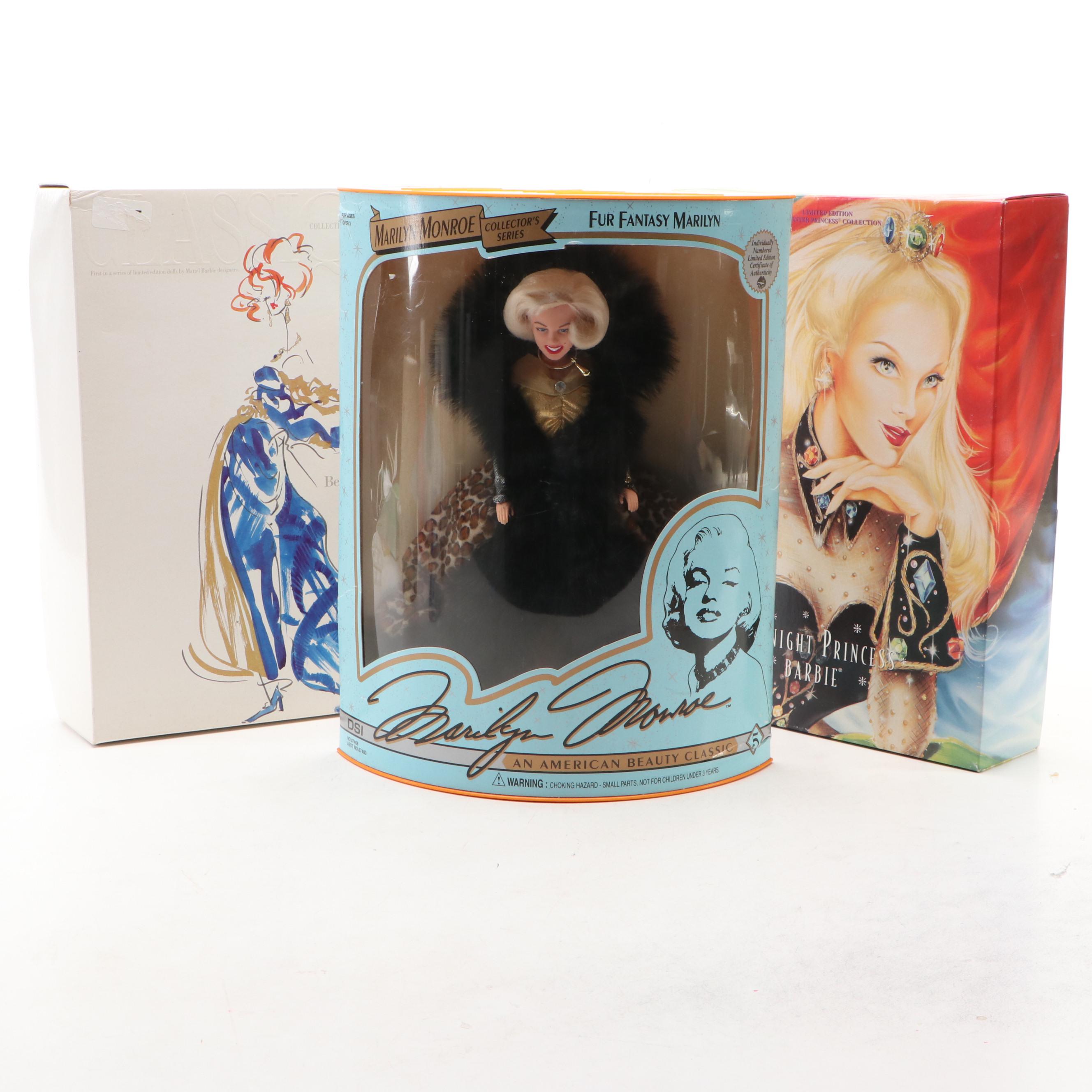 Mattel Collectors Edition Barbies with DSI Marilyn Monroe Collectors Doll