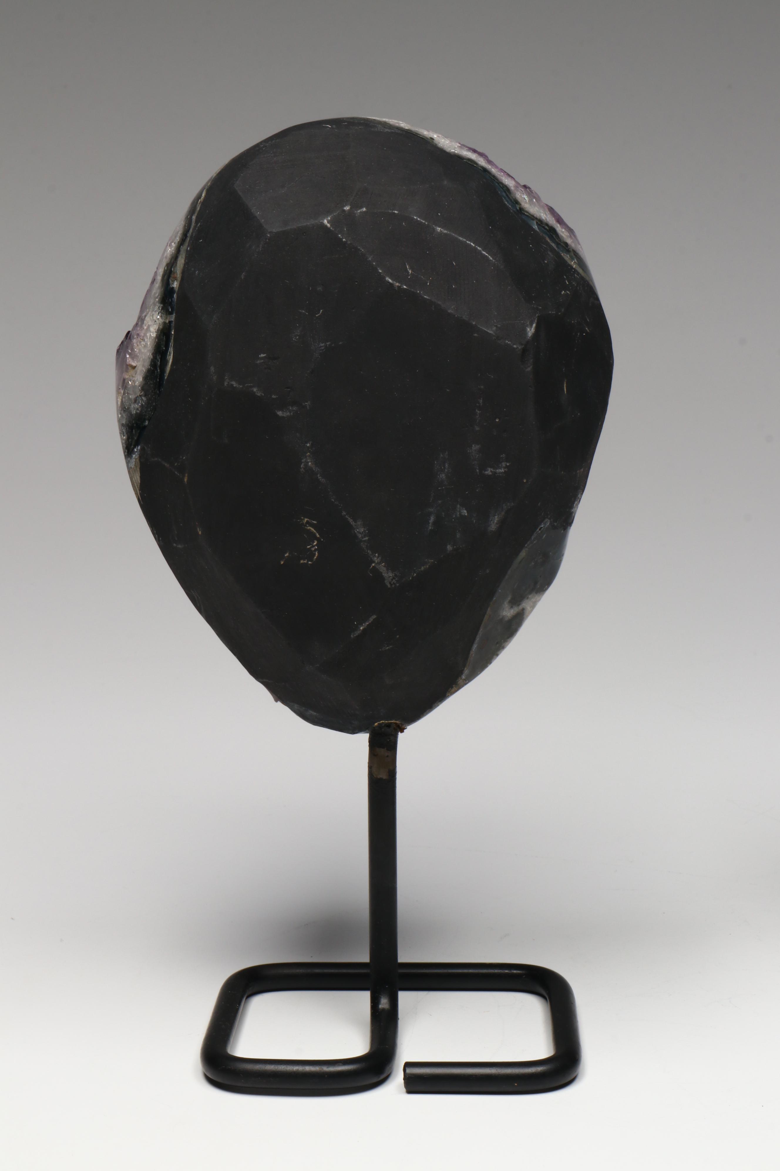 Amethyst Geode Specimens on Custom Metal Stands