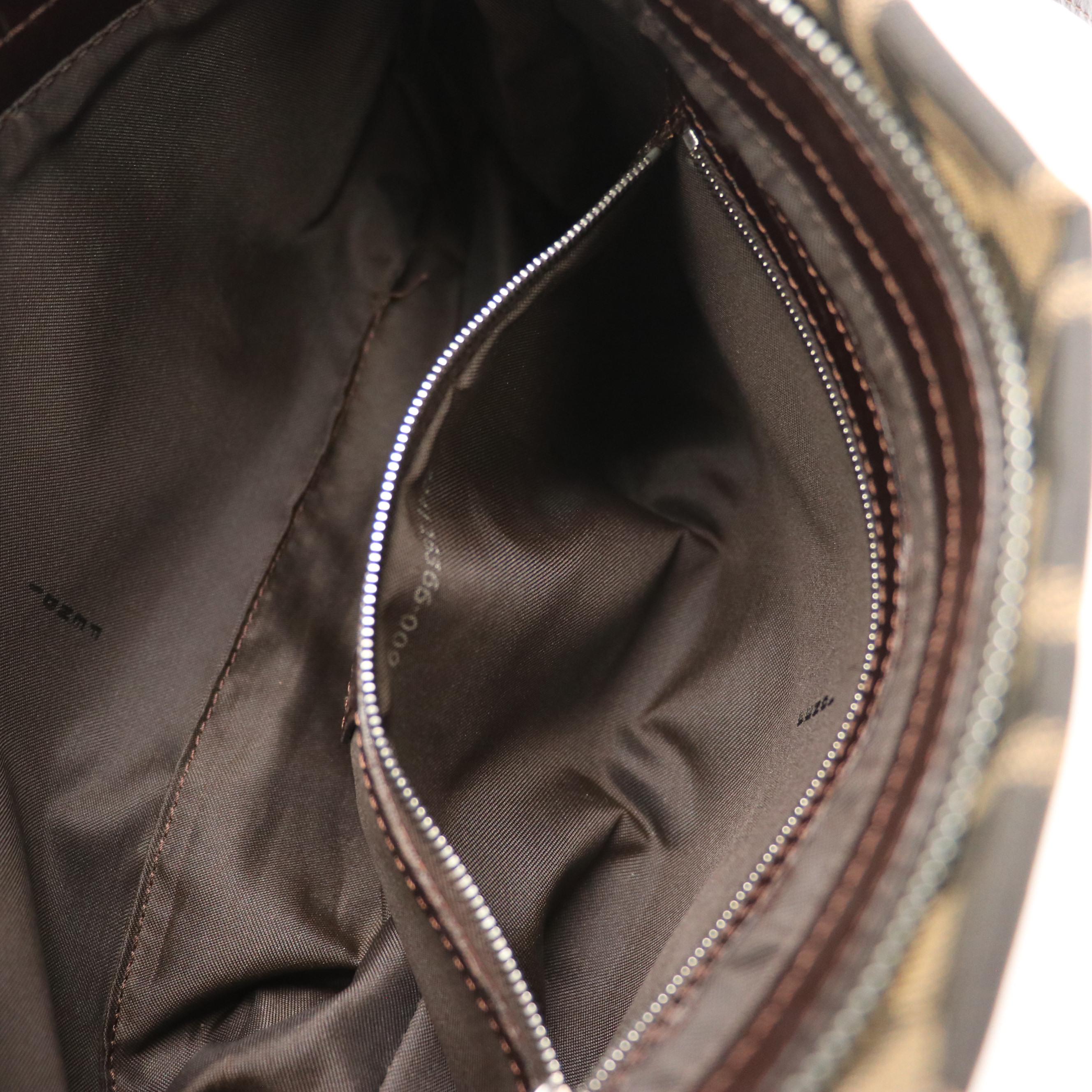 Fendi Zucca Jacquard Canvas and Leather Shoulder Bag