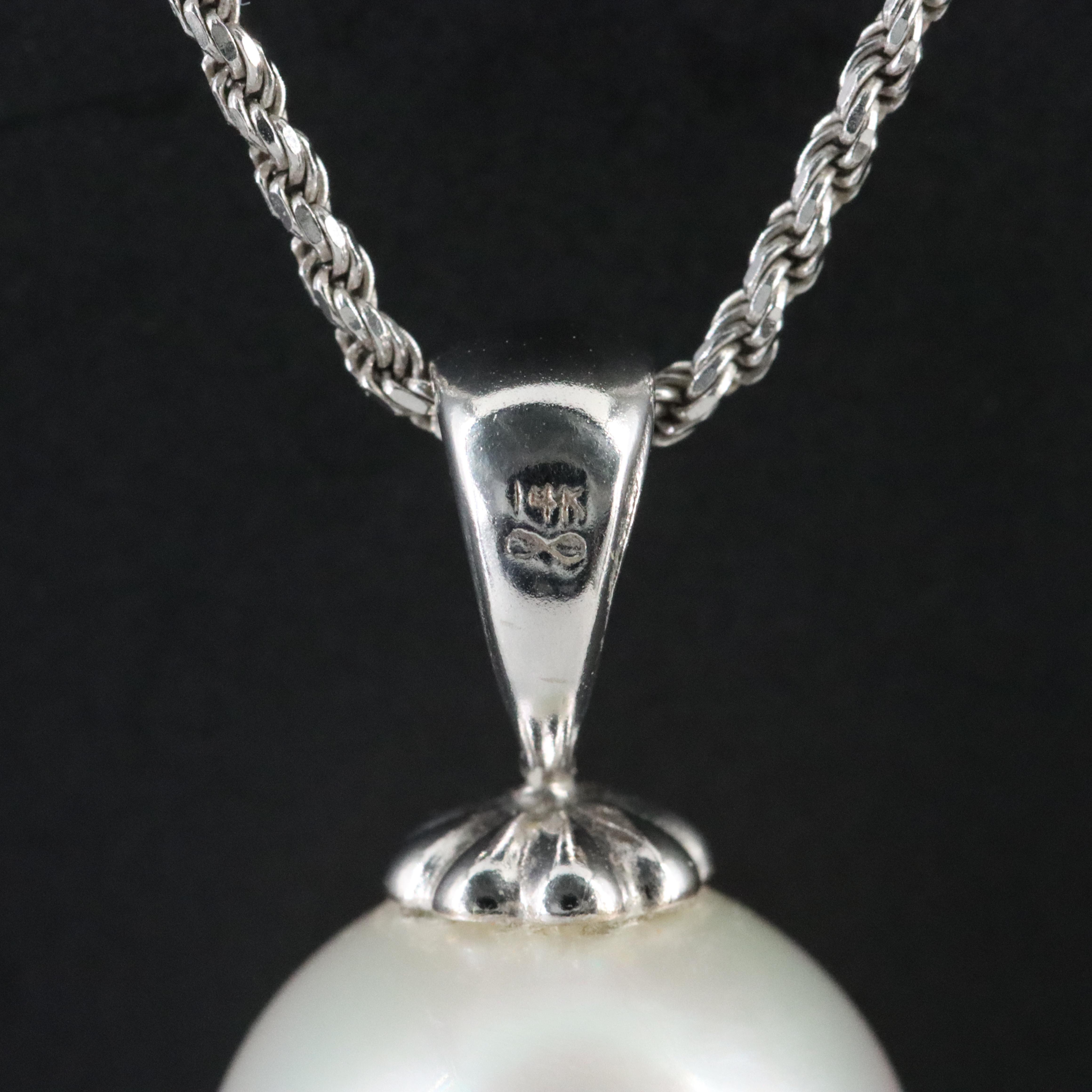 14K Pearl Pendant Necklace