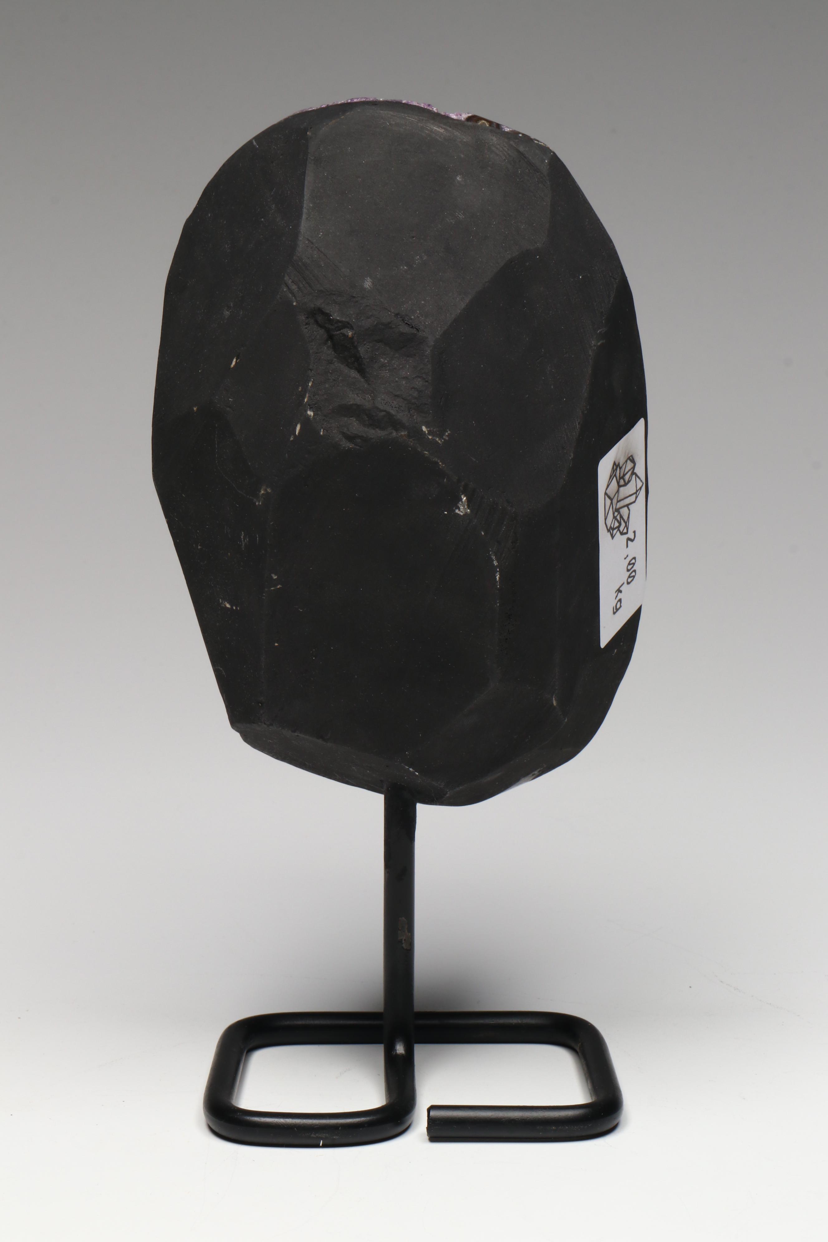 Amethyst Specimens on Modern Metal Stands