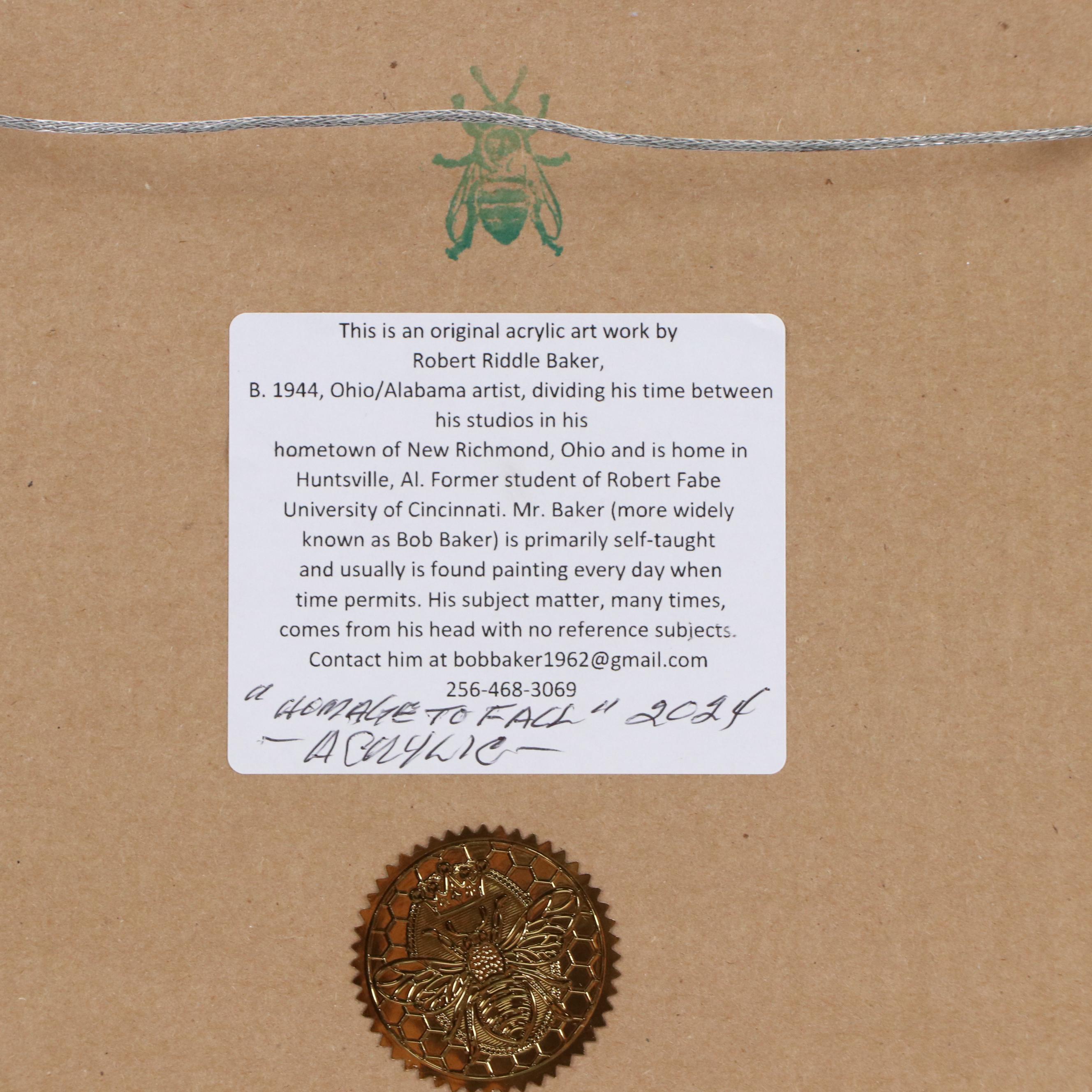 Robert Riddle Baker Landscape Acrylic Painting 