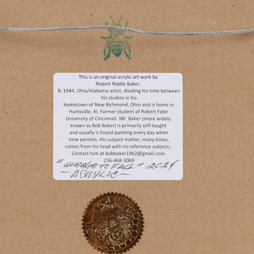 Robert Riddle Baker Landscape Acrylic Painting