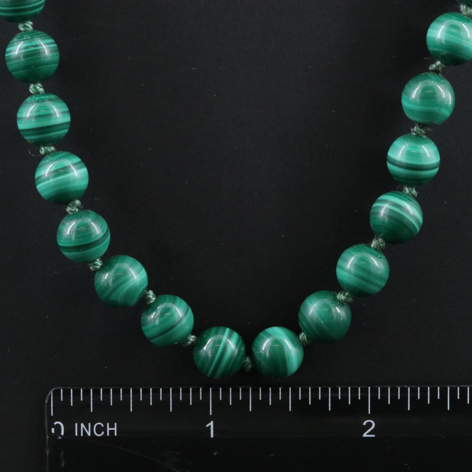 Malachite Necklace with 14K Clasp