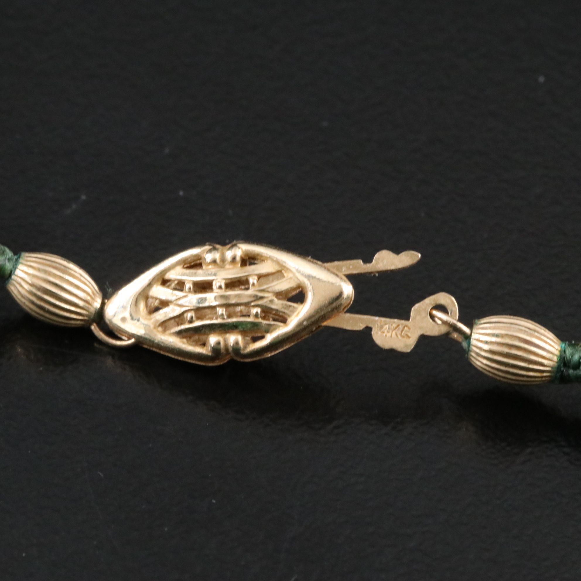 Malachite Necklace with 14K Clasp
