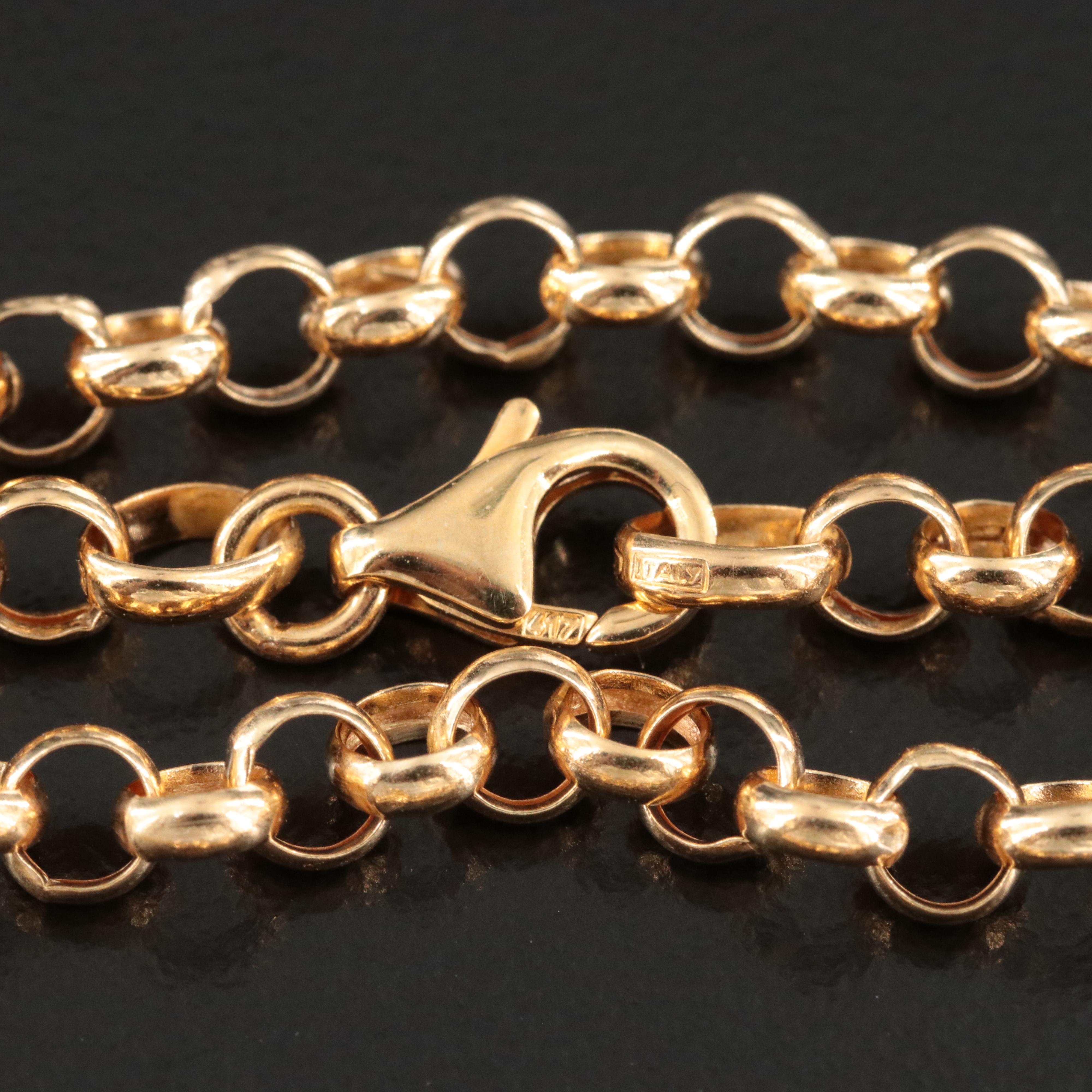 10K Lotus Flower Lariat Necklace