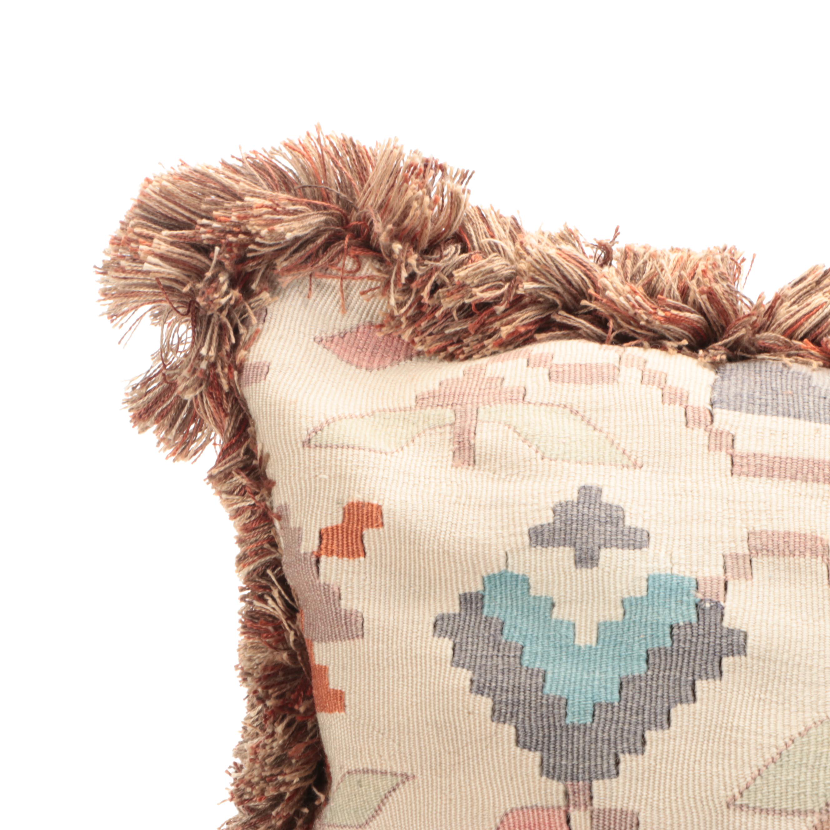 Oversized Bulgarian-Made Kilim Face Floor Pillow