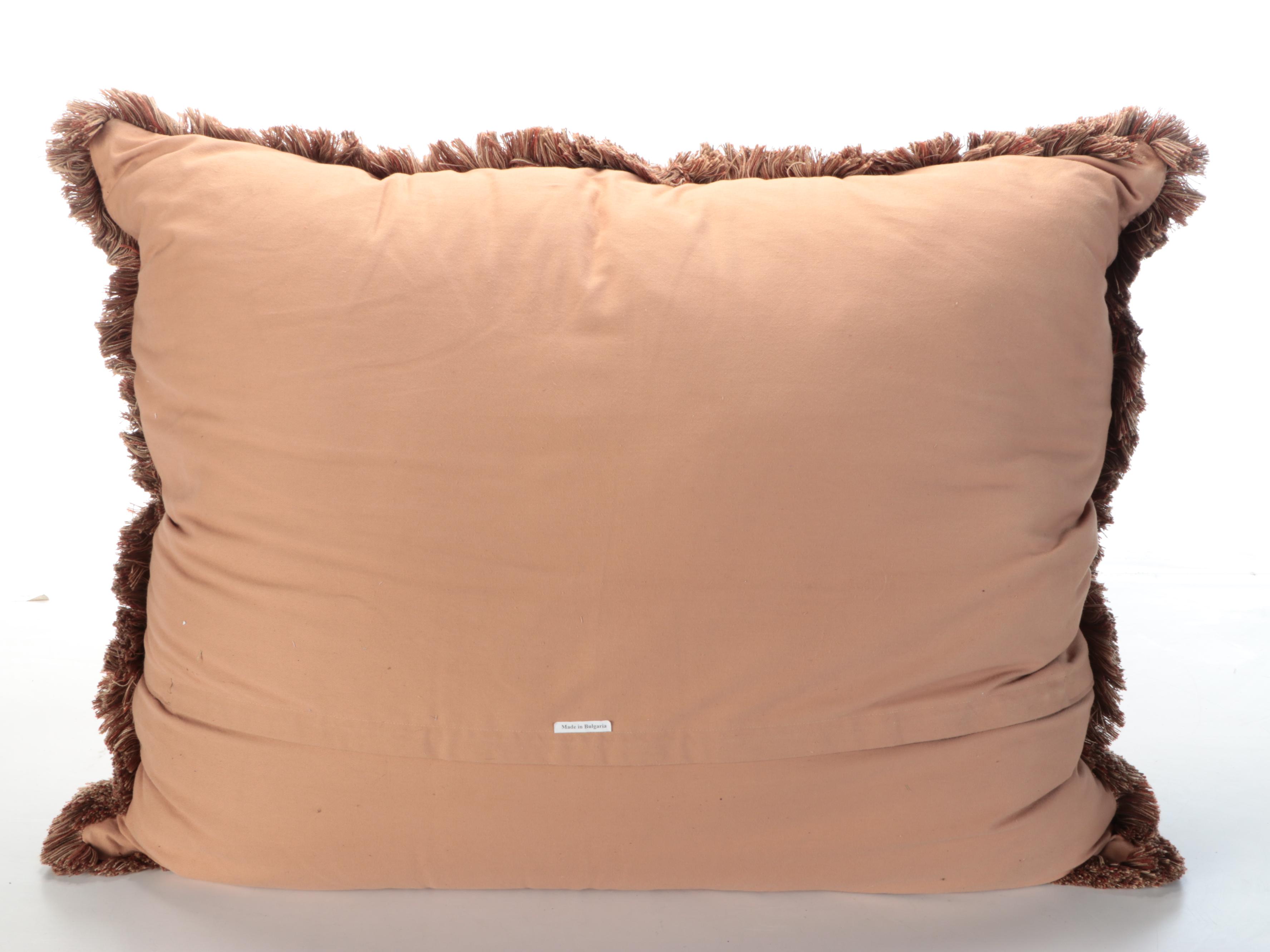 Oversized Bulgarian-Made Kilim Face Floor Pillow