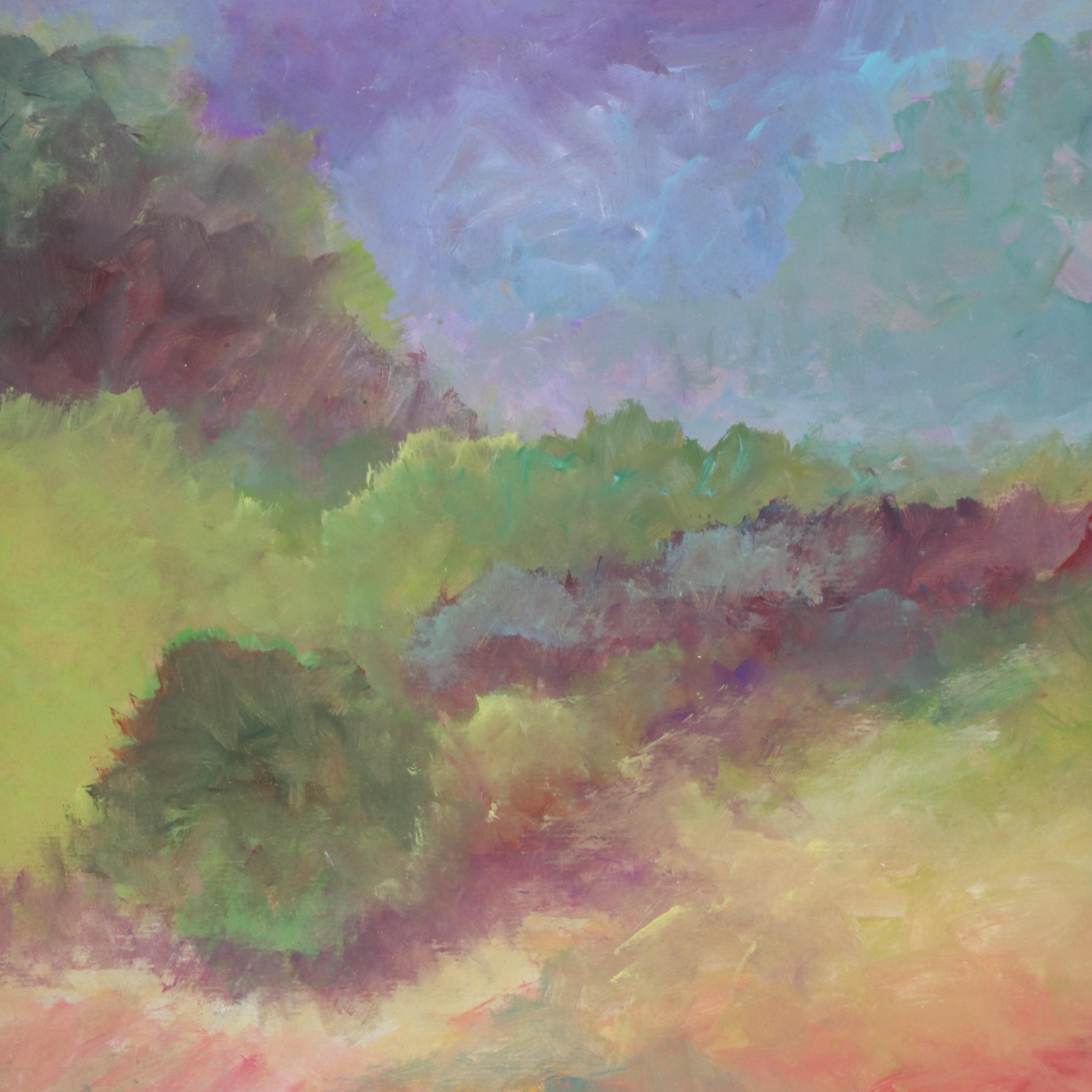 Robert Riddle Baker Landscape Acrylic Painting "Neverland #6," 2022