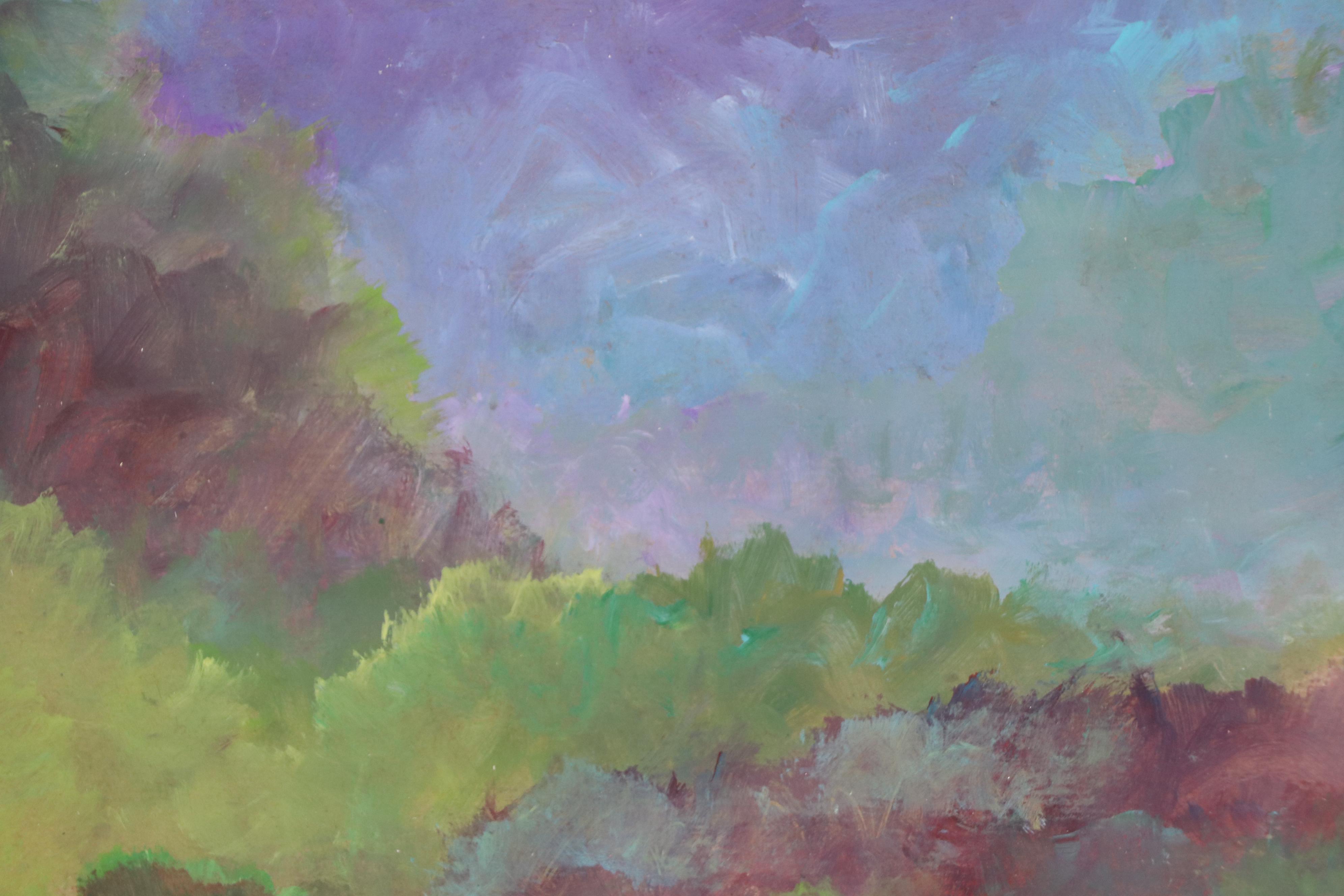 Robert Riddle Baker Landscape Acrylic Painting "Neverland #6," 2022