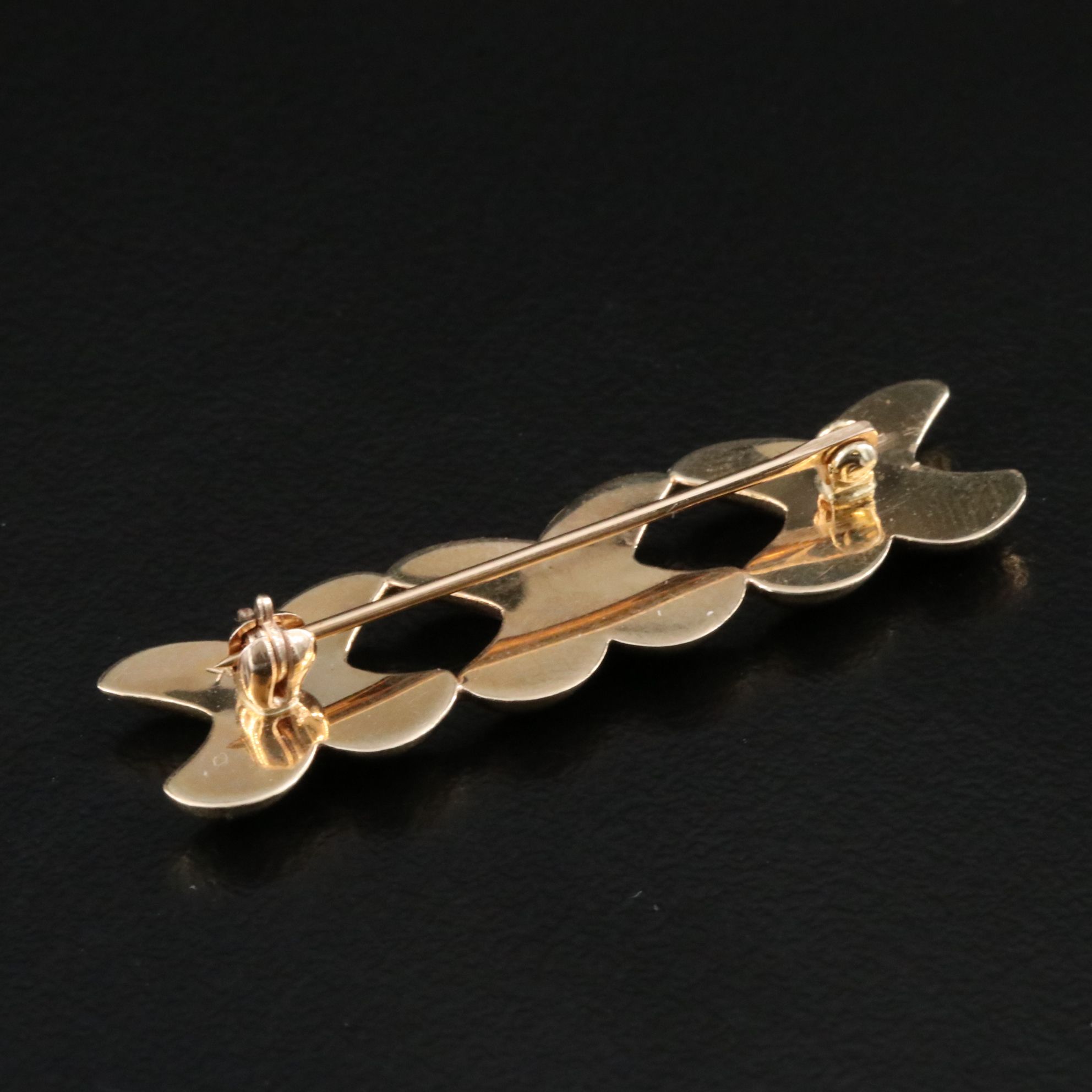 14K Triple X Bar Brooch