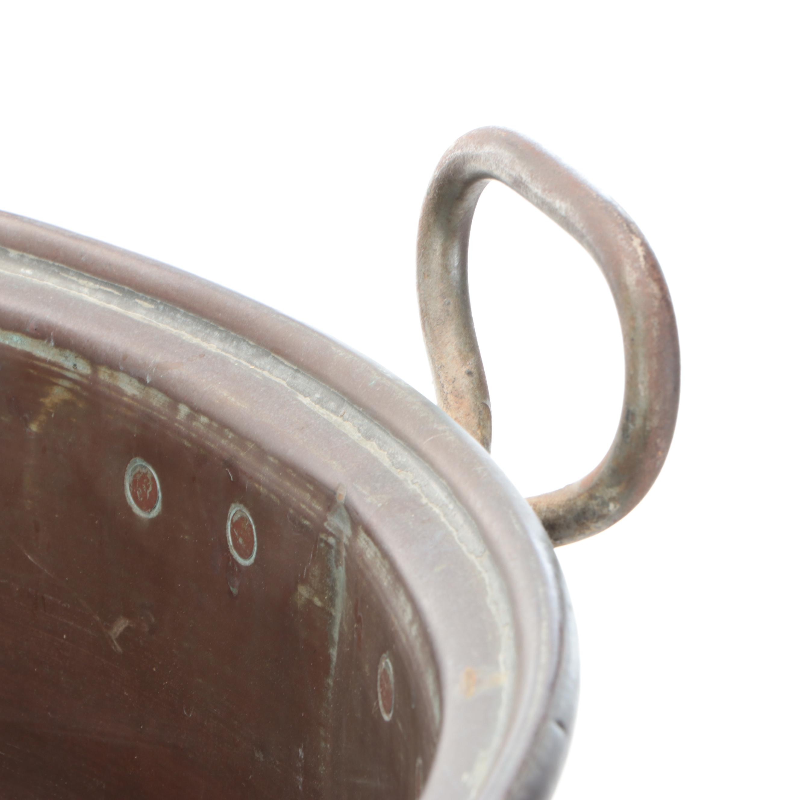 Large Copper Metal Planter