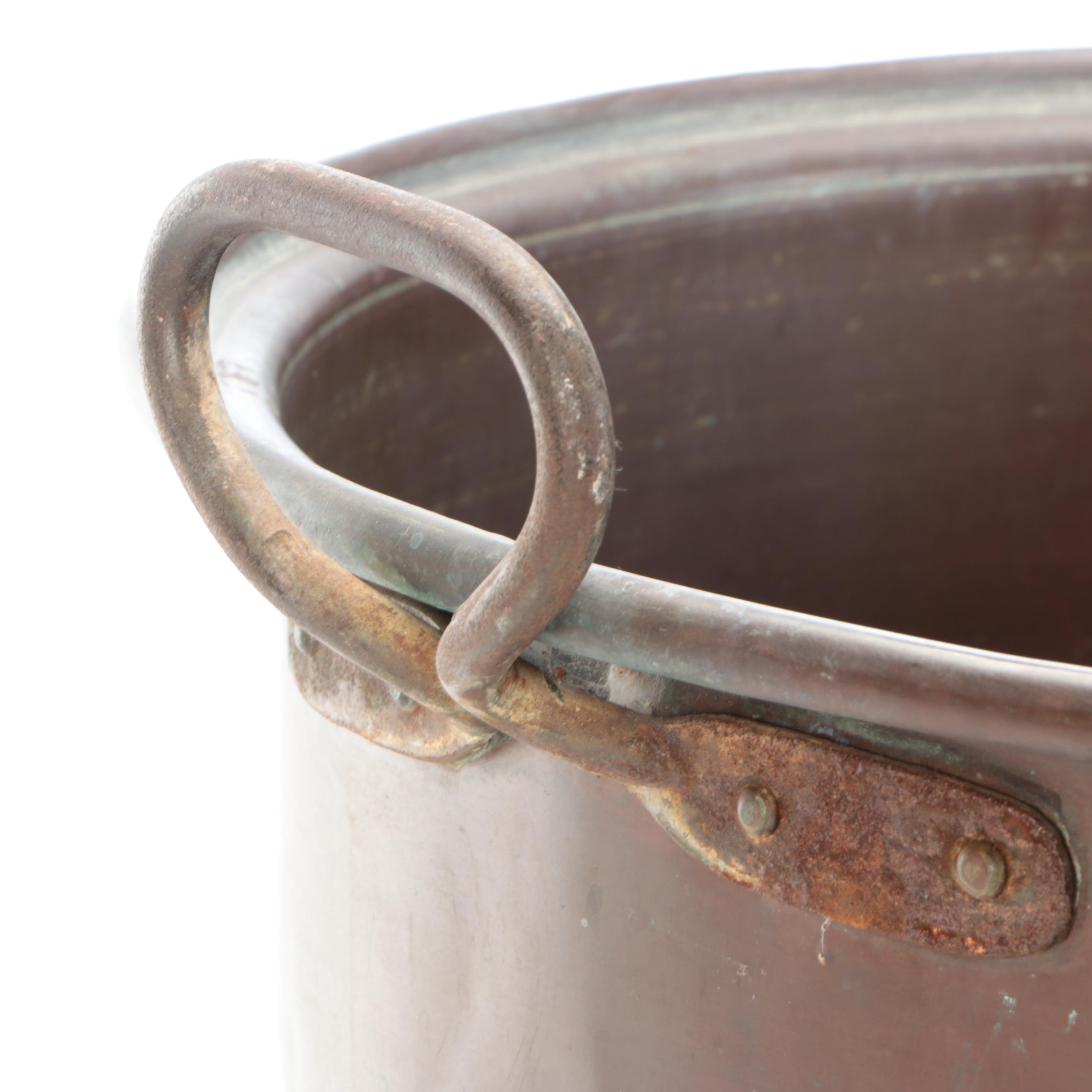 Large Copper Metal Planter