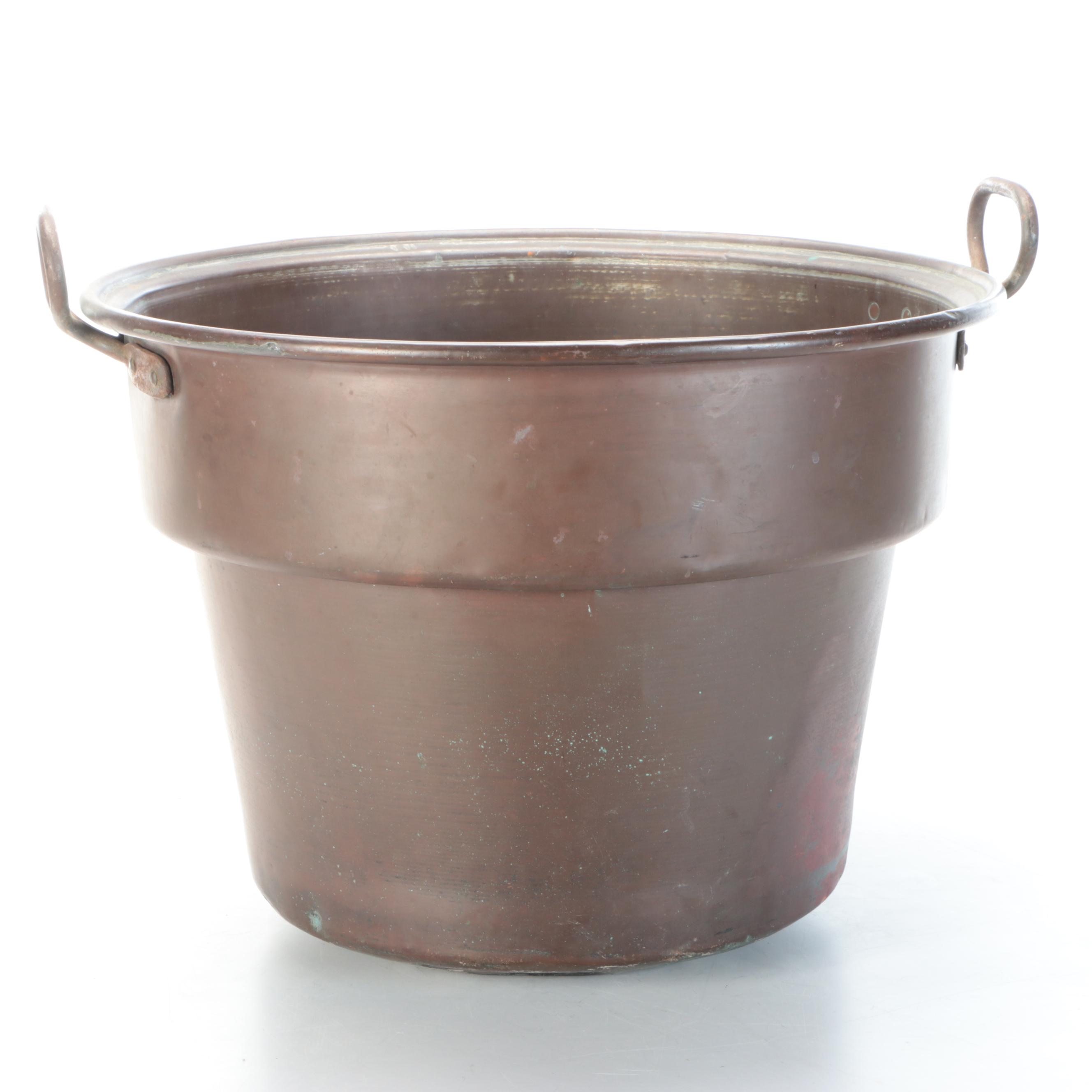 Large Copper Metal Planter