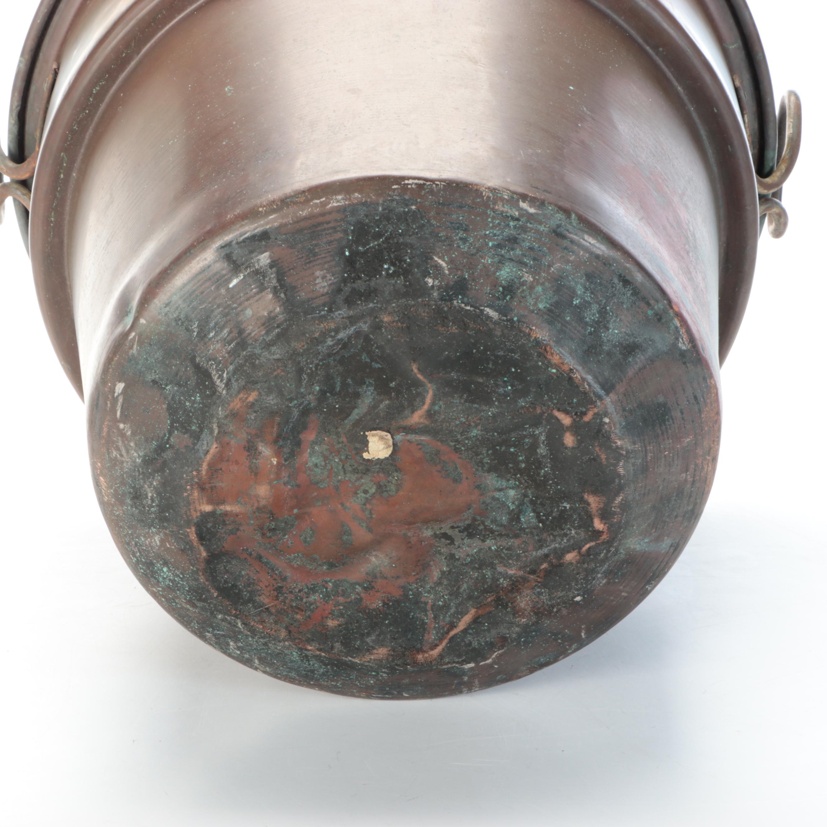 Large Copper Metal Planter