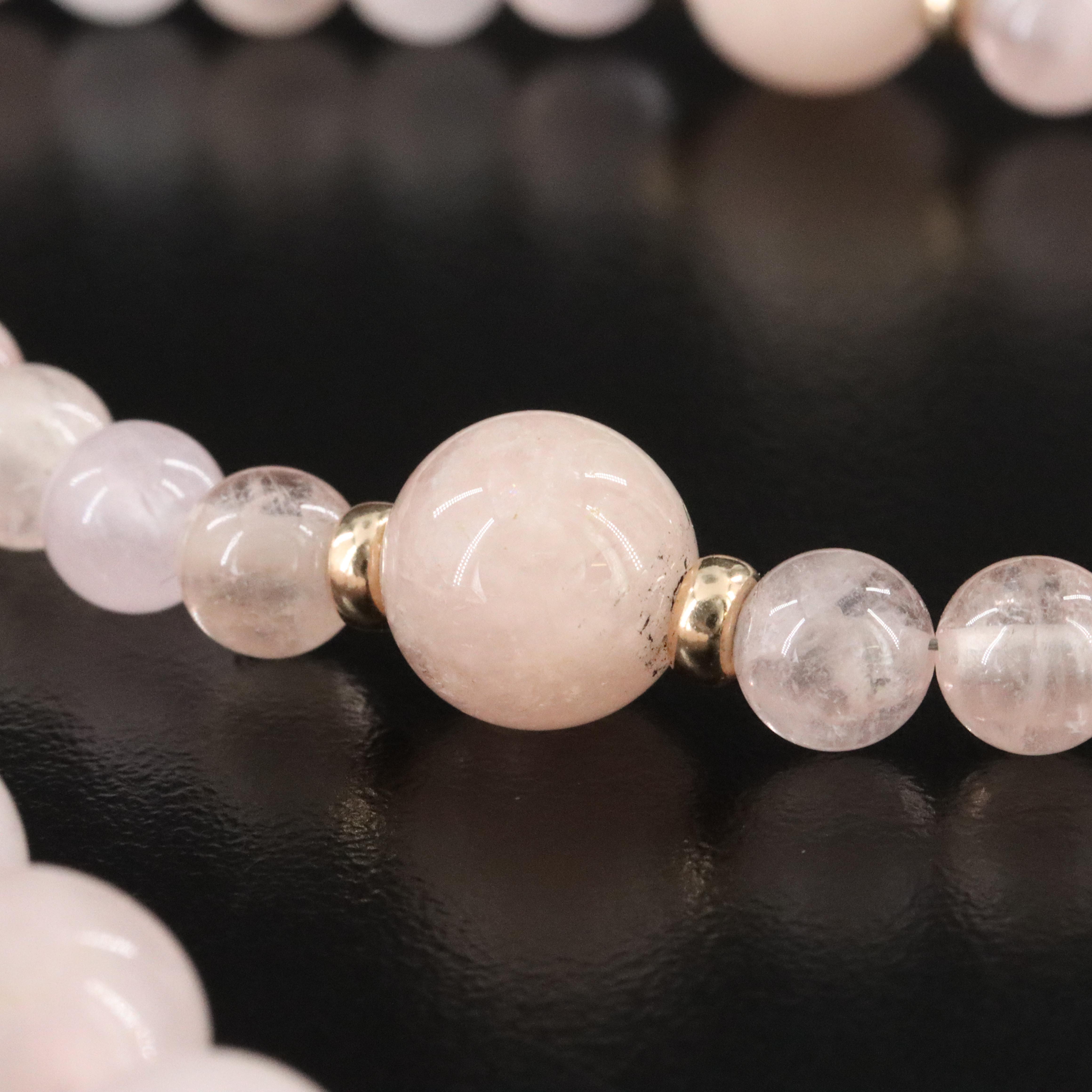 14K and Endless Rose Quartz Necklaces