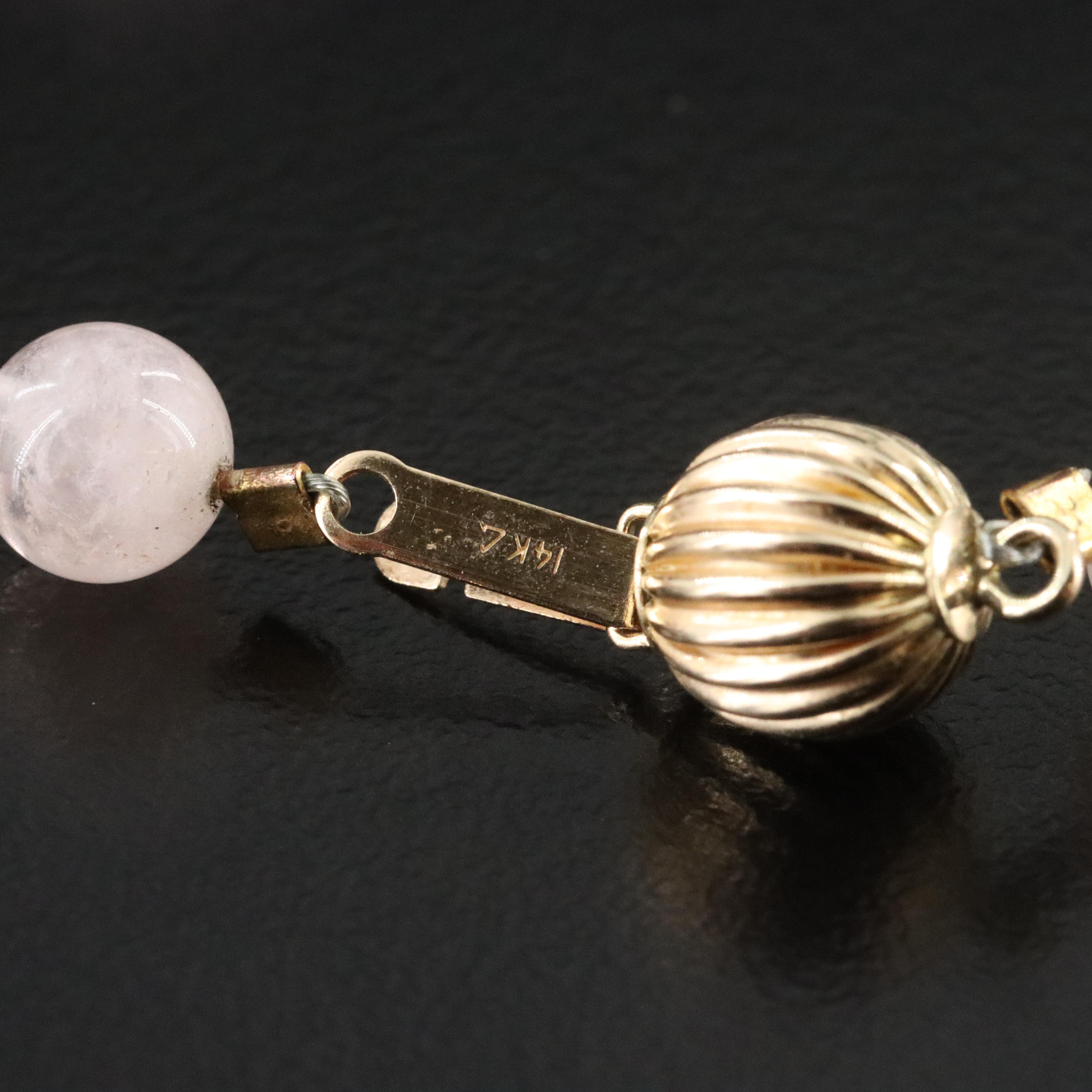 14K and Endless Rose Quartz Necklaces