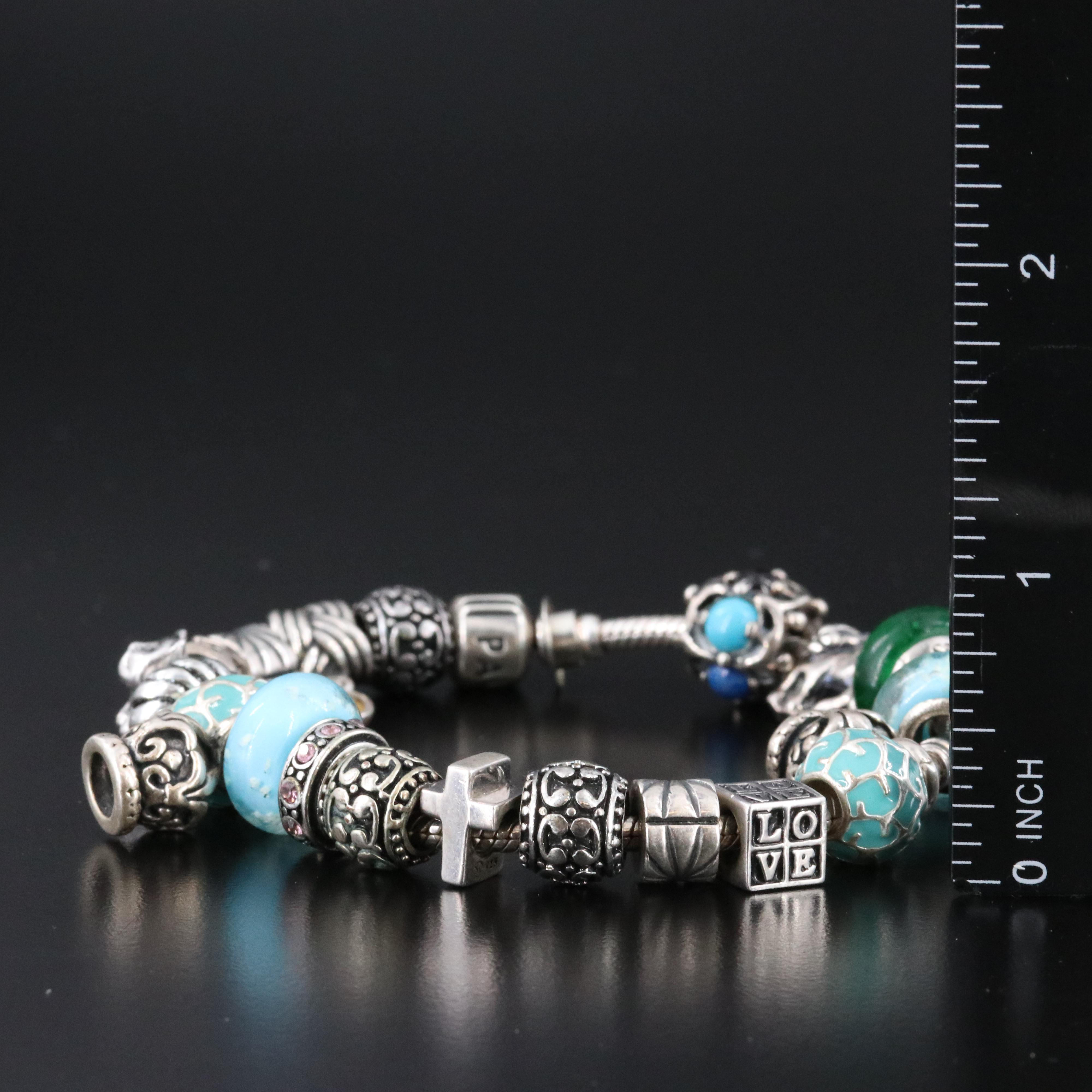 Pandora, Troll Beads and Sterling Featured in Charm Bracelet