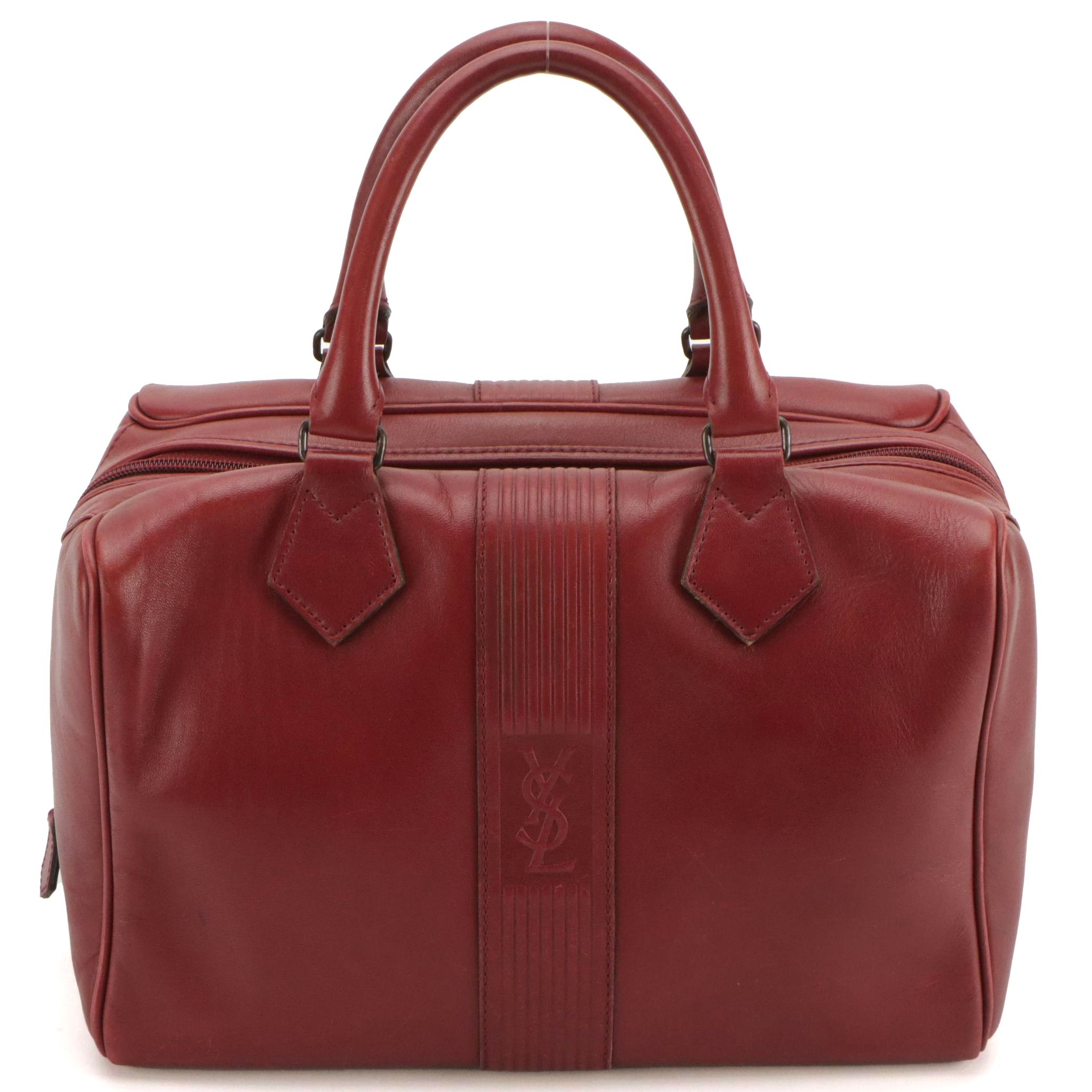 Yves Saint Laurent Red Leather YSL Doctor's Bag