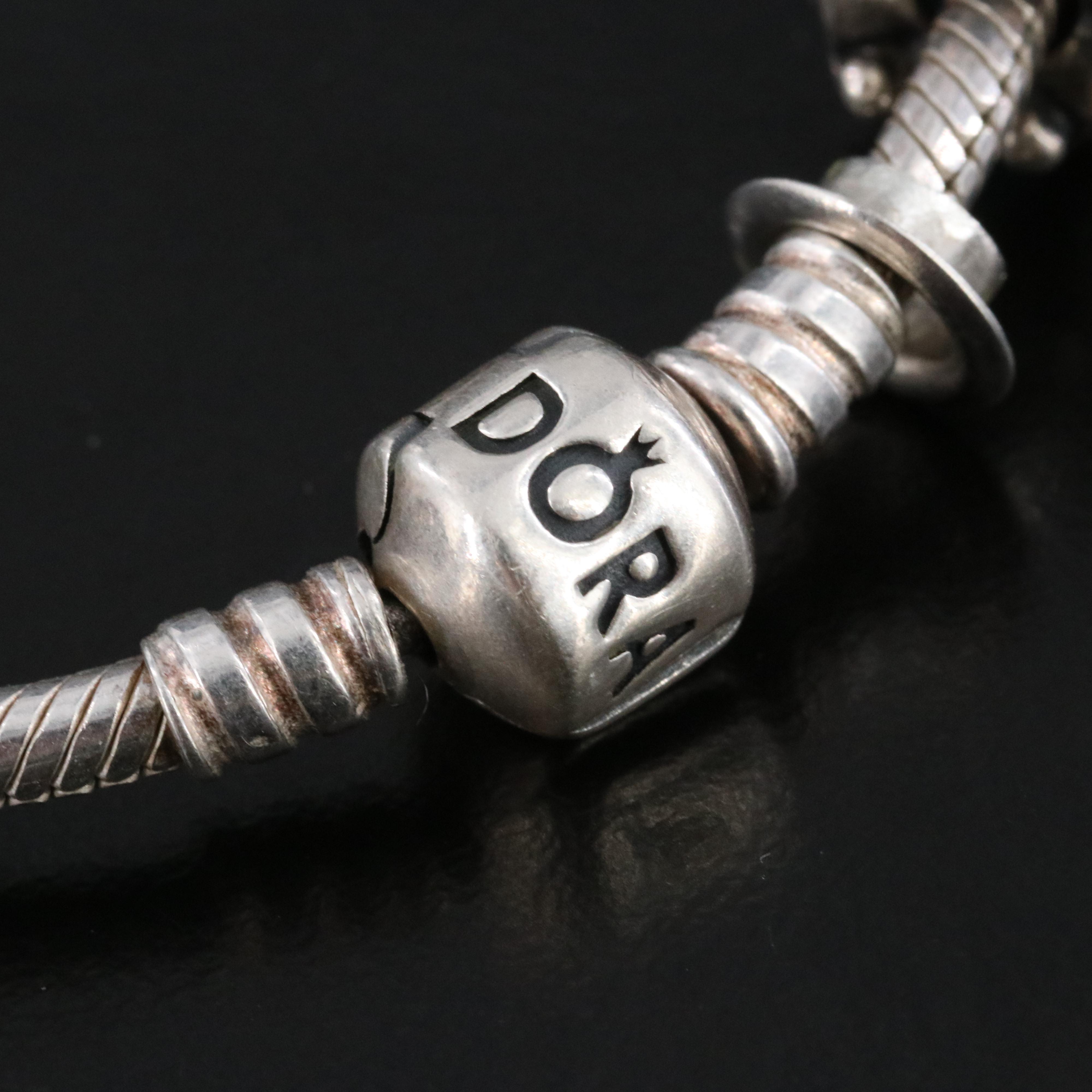 Pandora, Troll Beads and Sterling Featured in Charm Bracelet