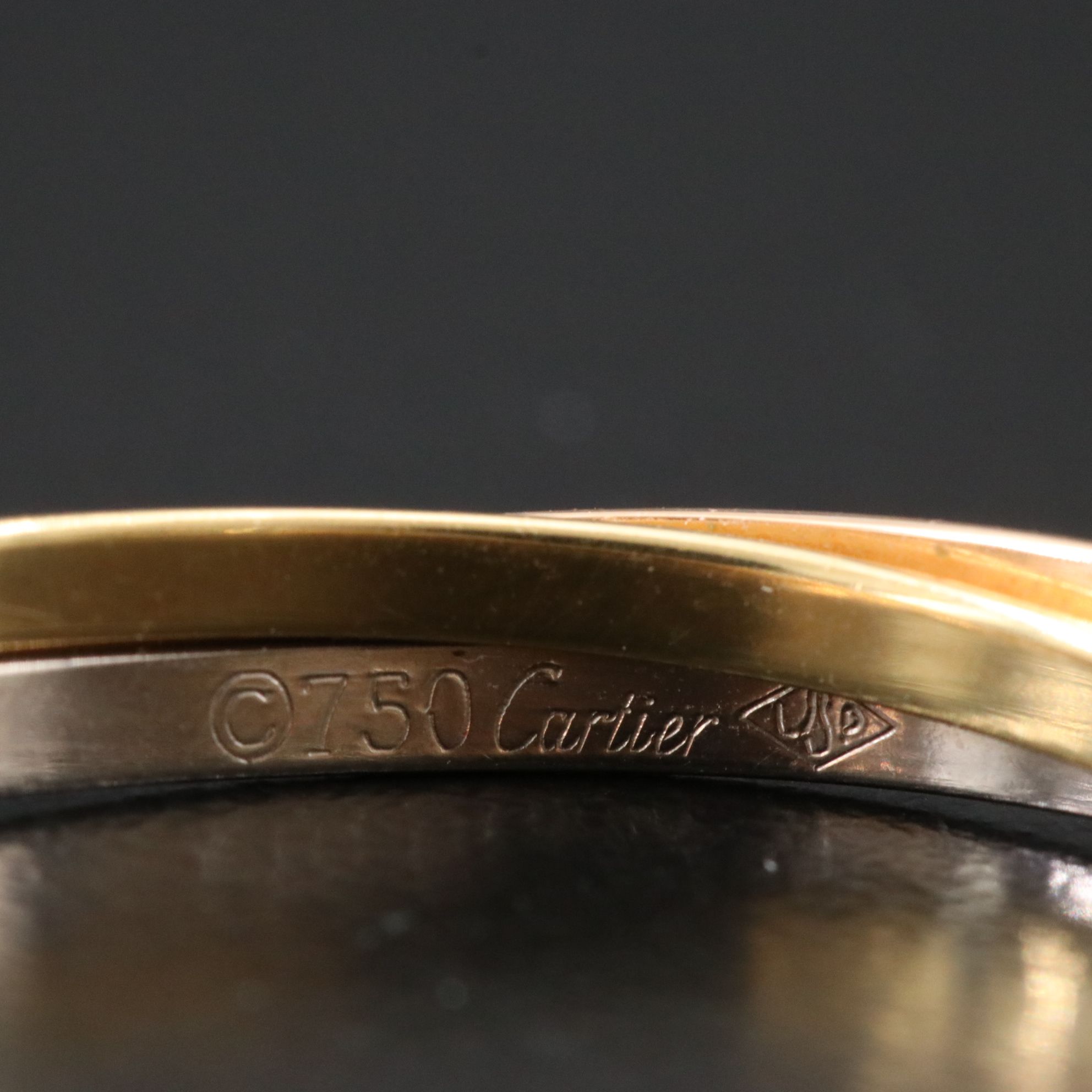 Cartier Trinity 18K Tri Gold Hoop Earrings