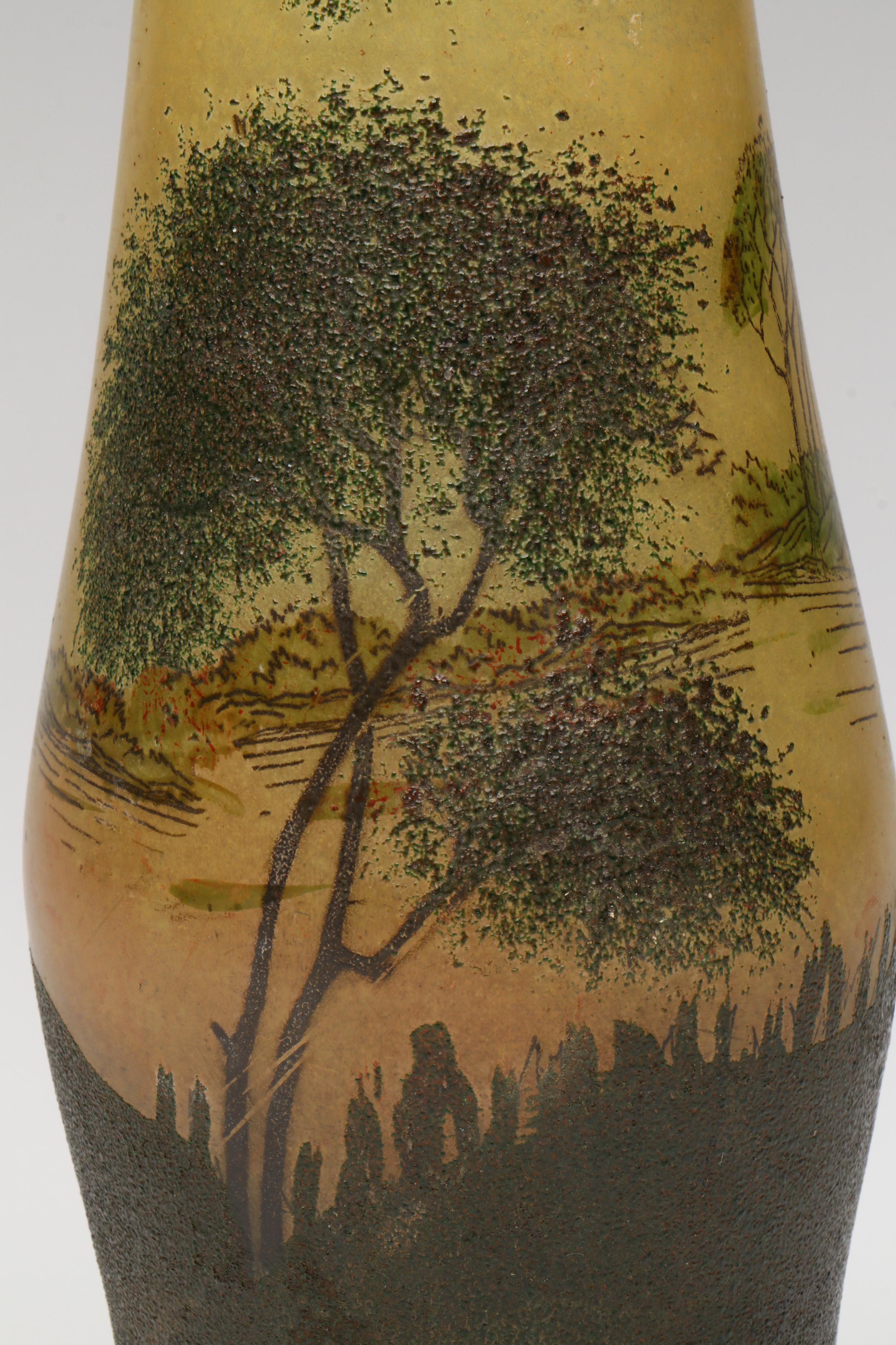 Art Nouveau Style Textured Art Glass Vase, Late 19th/Early 20th Century
