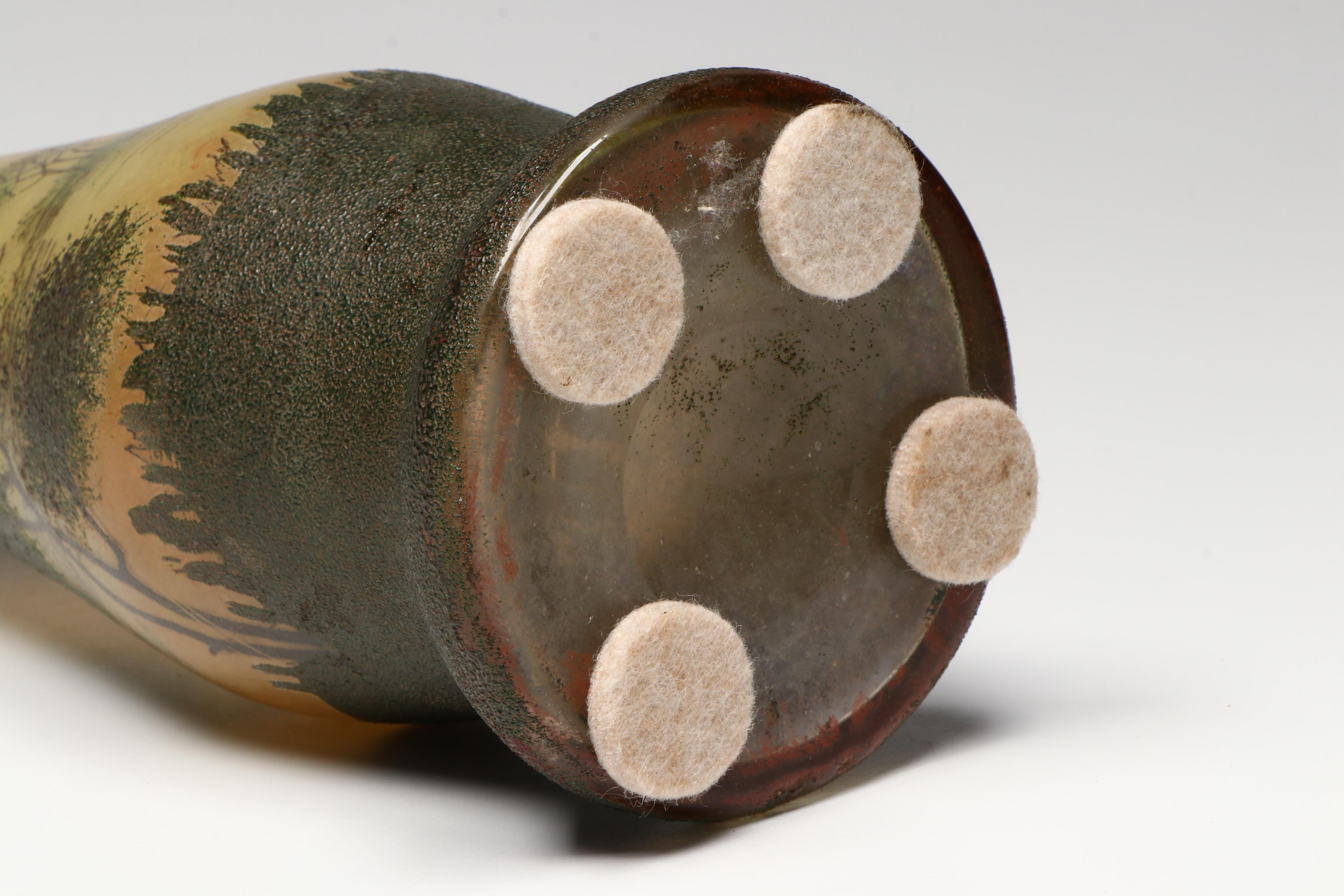 Art Nouveau Style Textured Art Glass Vase, Late 19th/Early 20th Century