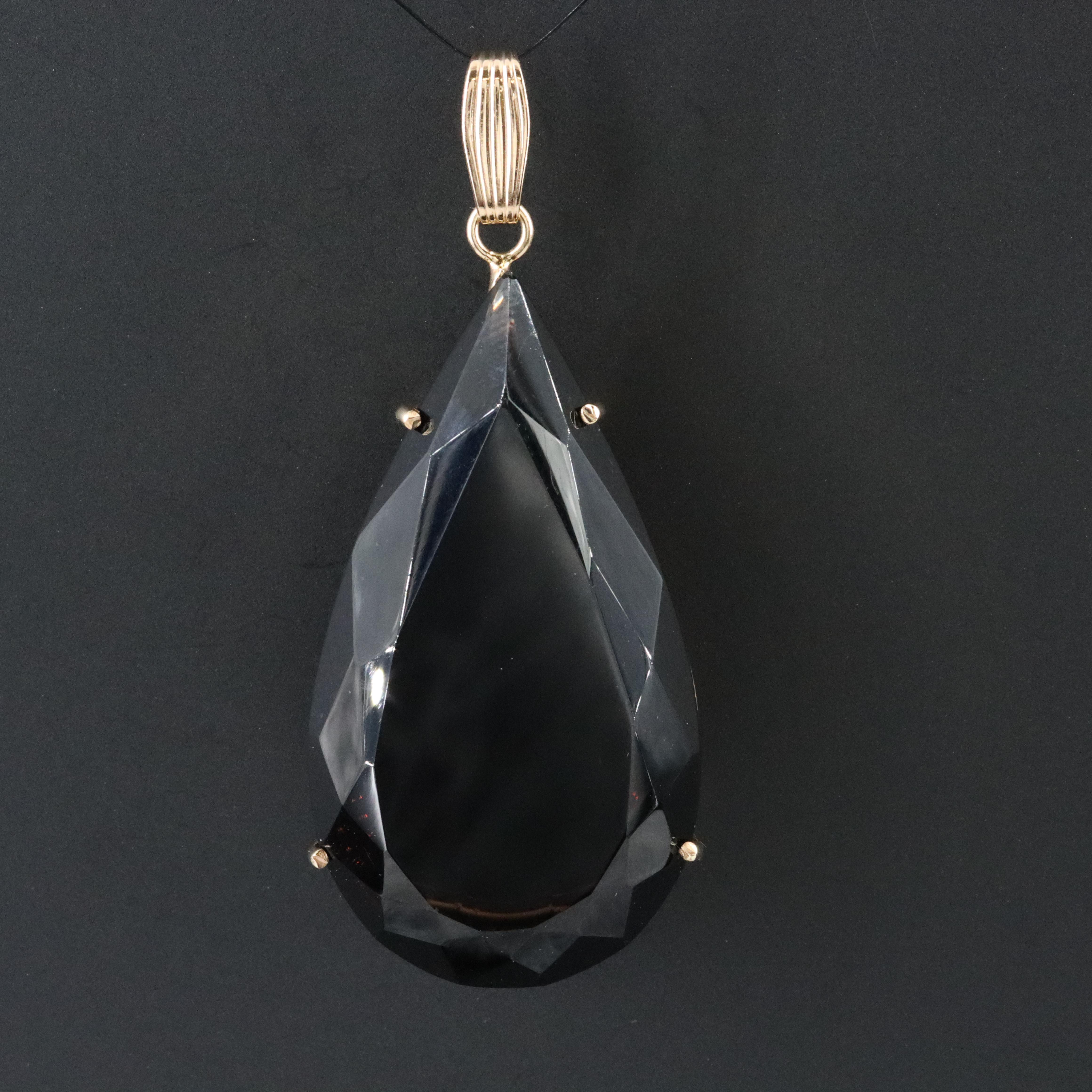 14K 83.56 CT Smoky Quartz Pendant