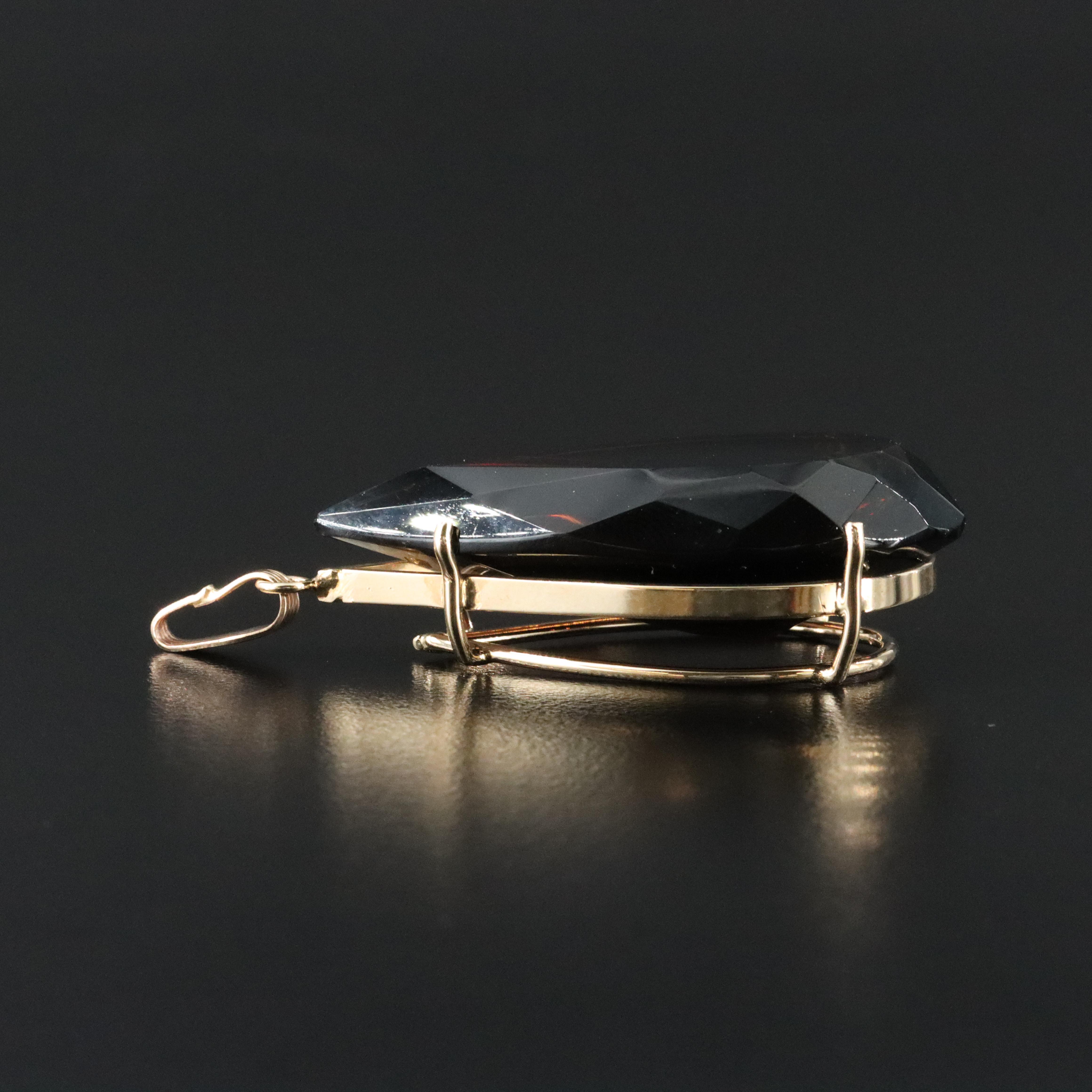 14K 83.56 CT Smoky Quartz Pendant