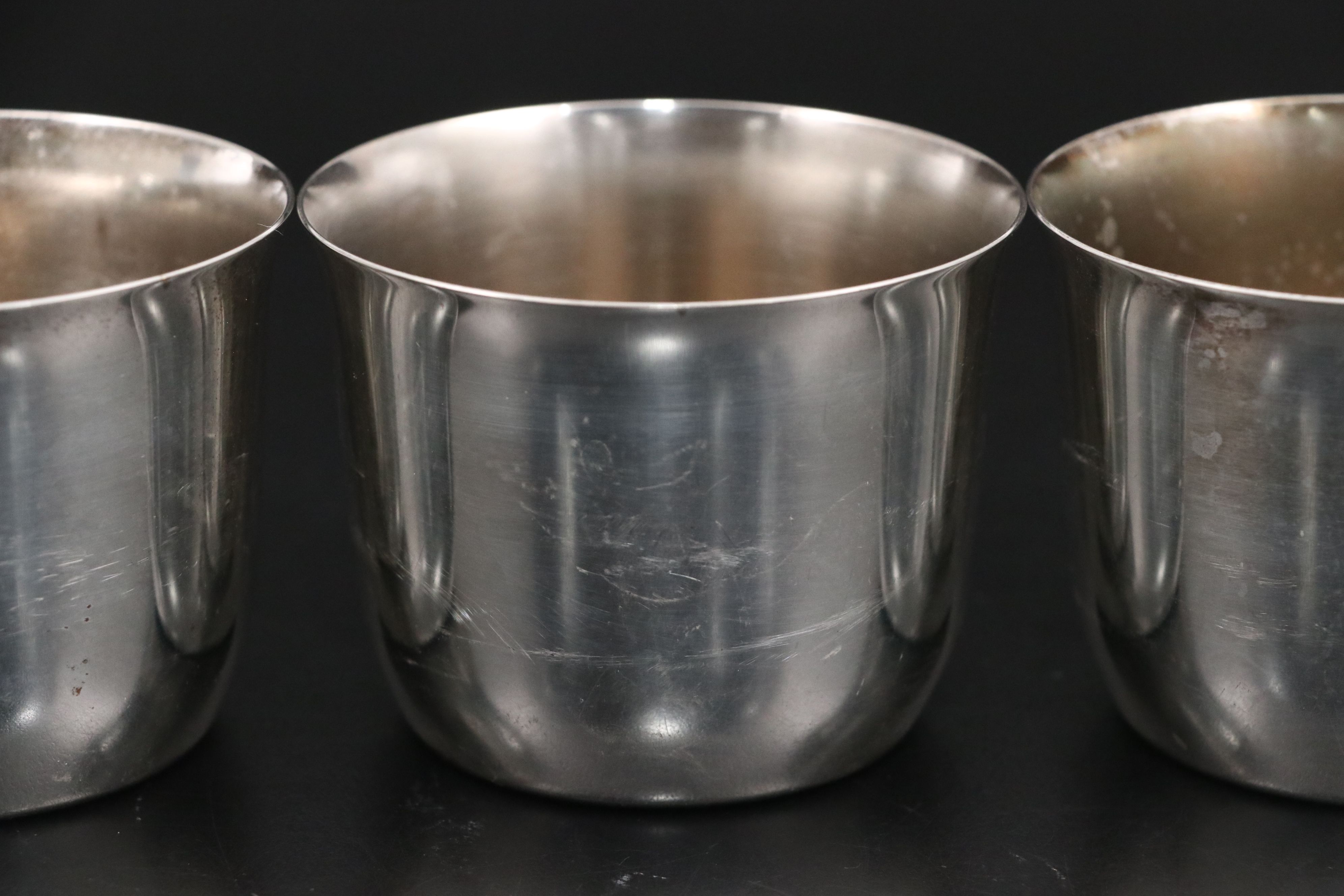 Sheridan Silver Plate Punch Bowl on Pedestal Base with Cups and Ladle