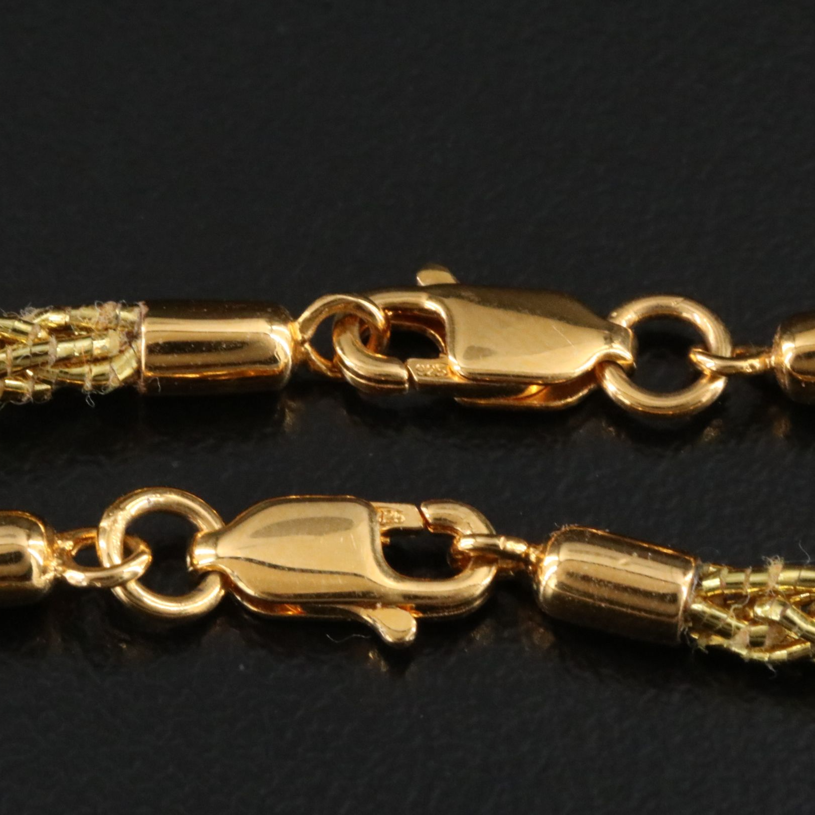 Braided Necklaces with Sterling Clasps